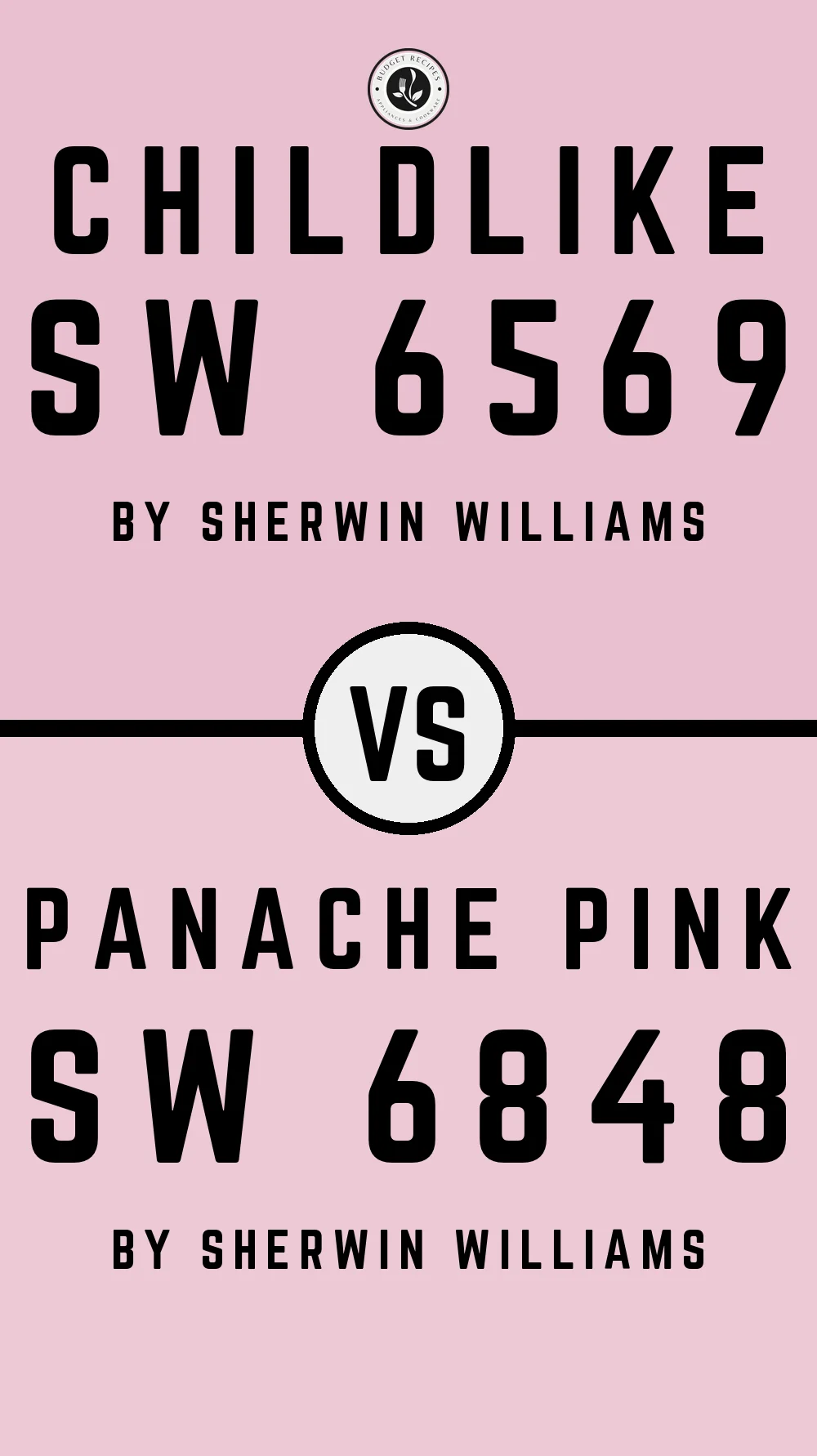 Childlike SW 6569 vs Panache Pink SW 6848