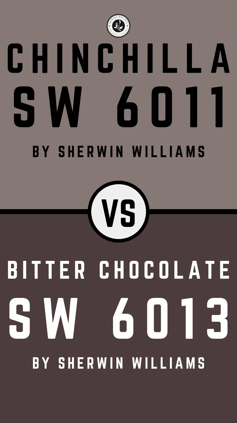 Chinchilla SW 6011 vs Bitter Chocolate SW 6013