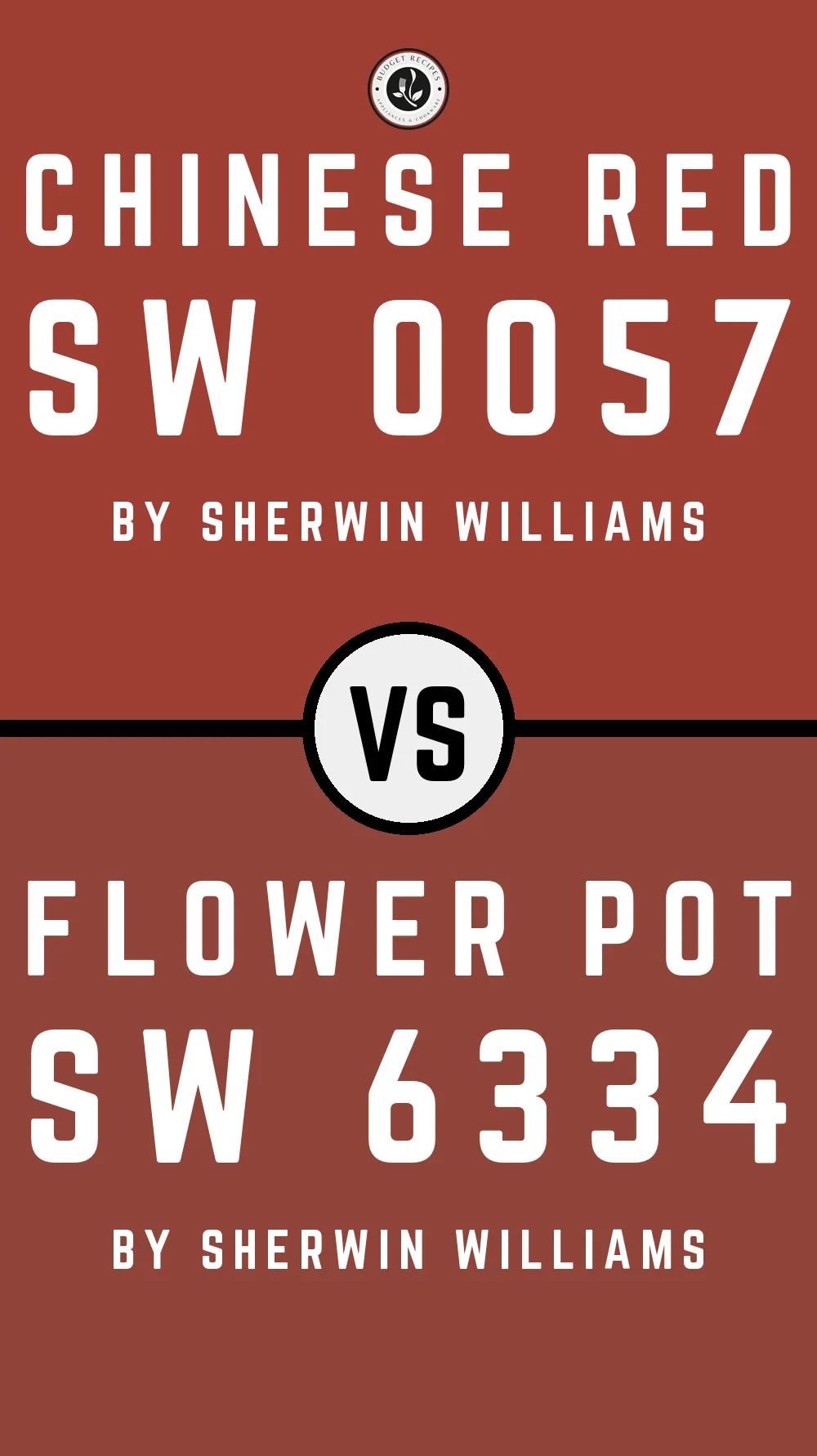 Chinese Red SW 0057 vs Flower Pot SW 6334