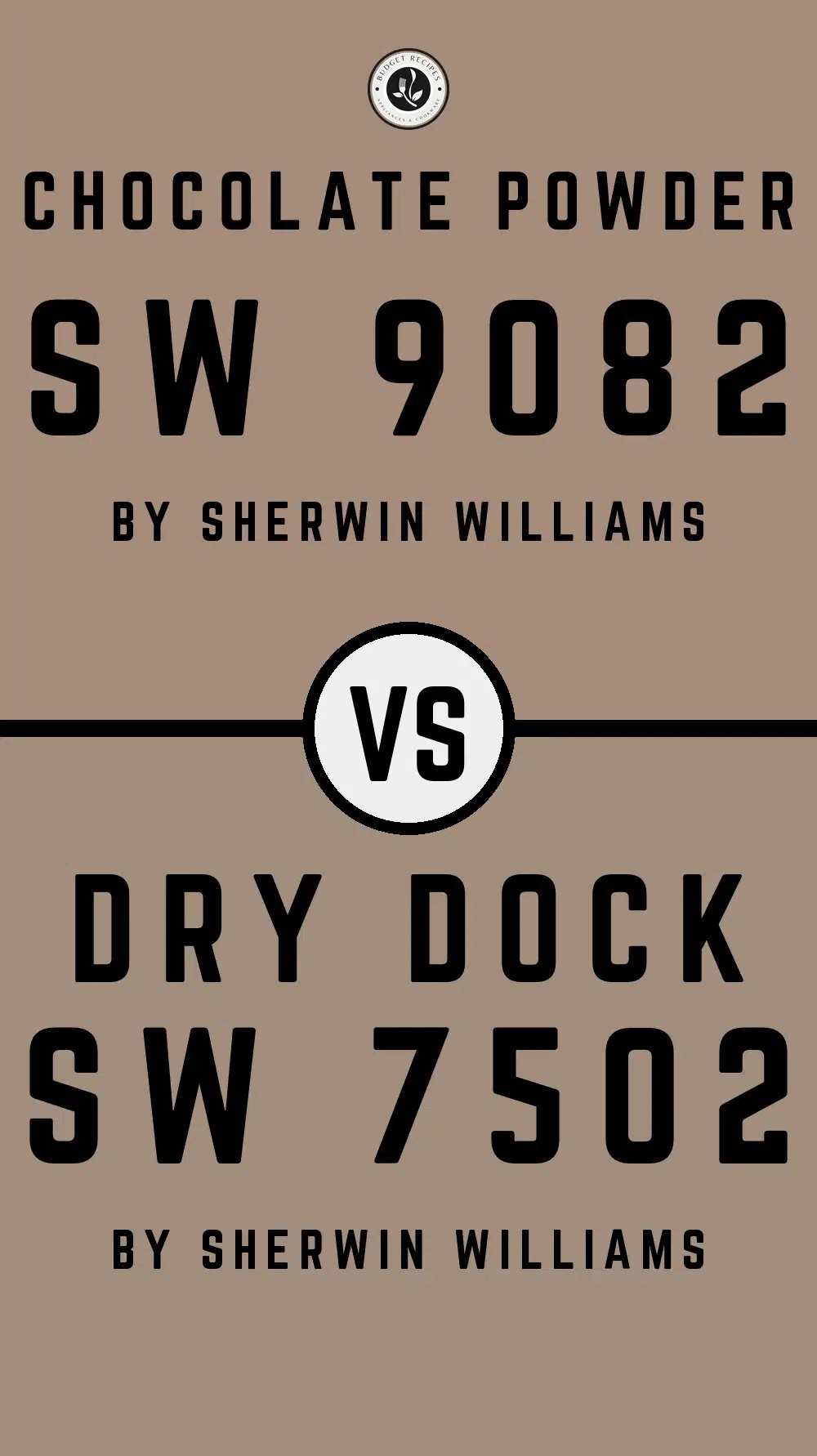 Chocolate Powder SW 9082 vs Dry Dock SW 7502