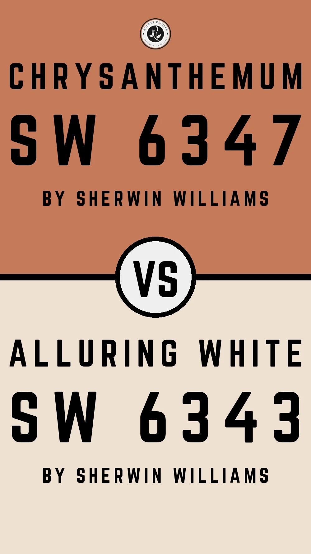 Chrysanthemum SW 6347 vs Alluring White SW 6343