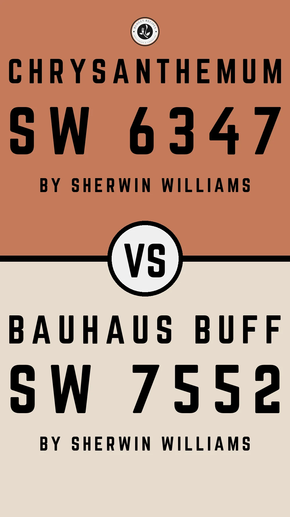 Chrysanthemum SW 6347 vs Bauhaus Buff SW 7552