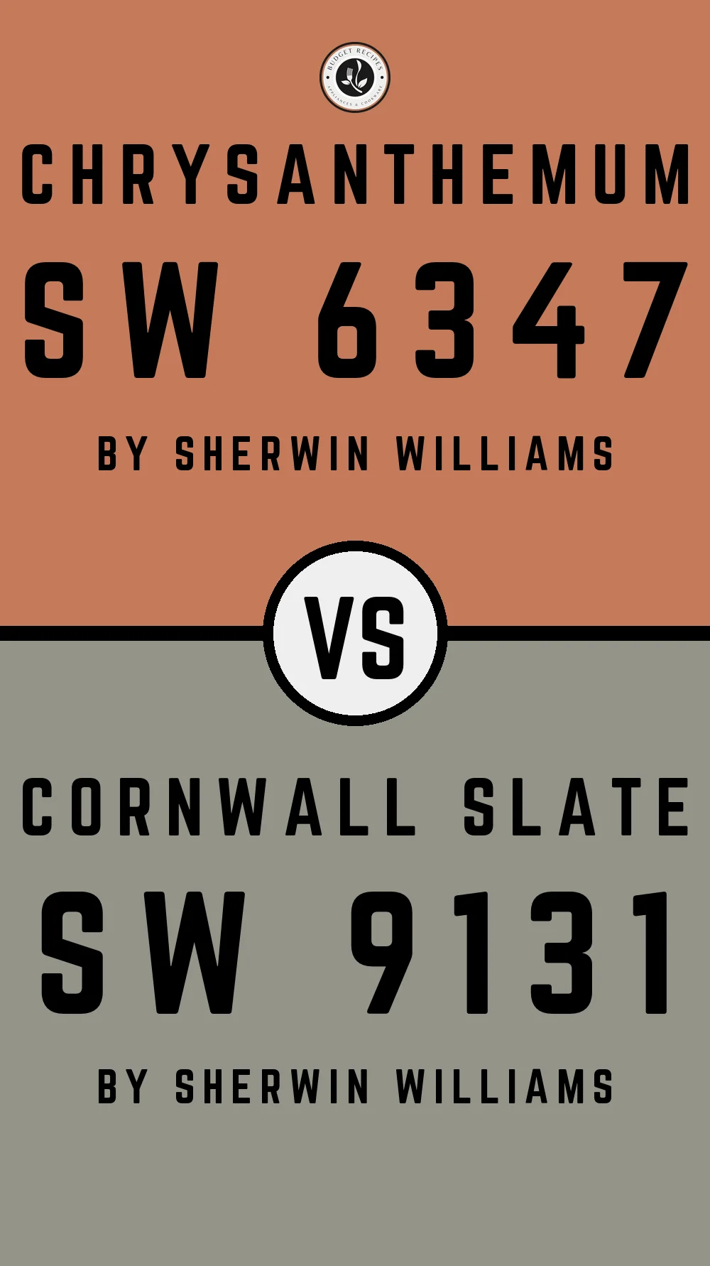 Chrysanthemum SW 6347 vs Cornwall Slate SW 9131