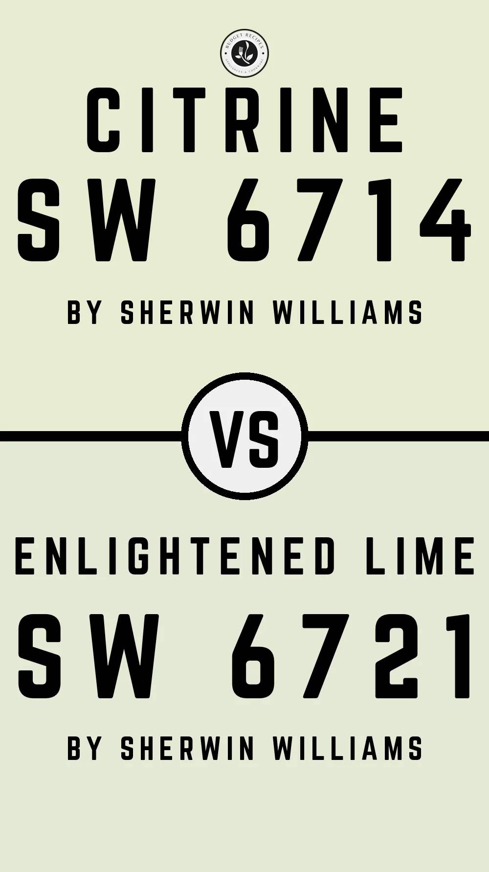 Citrine SW 6714 vs Enlightened Lime SW 6721