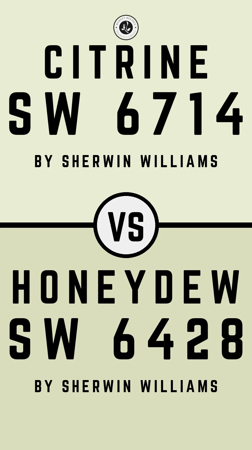 Citrine SW 6714 vs Honeydew SW 6428