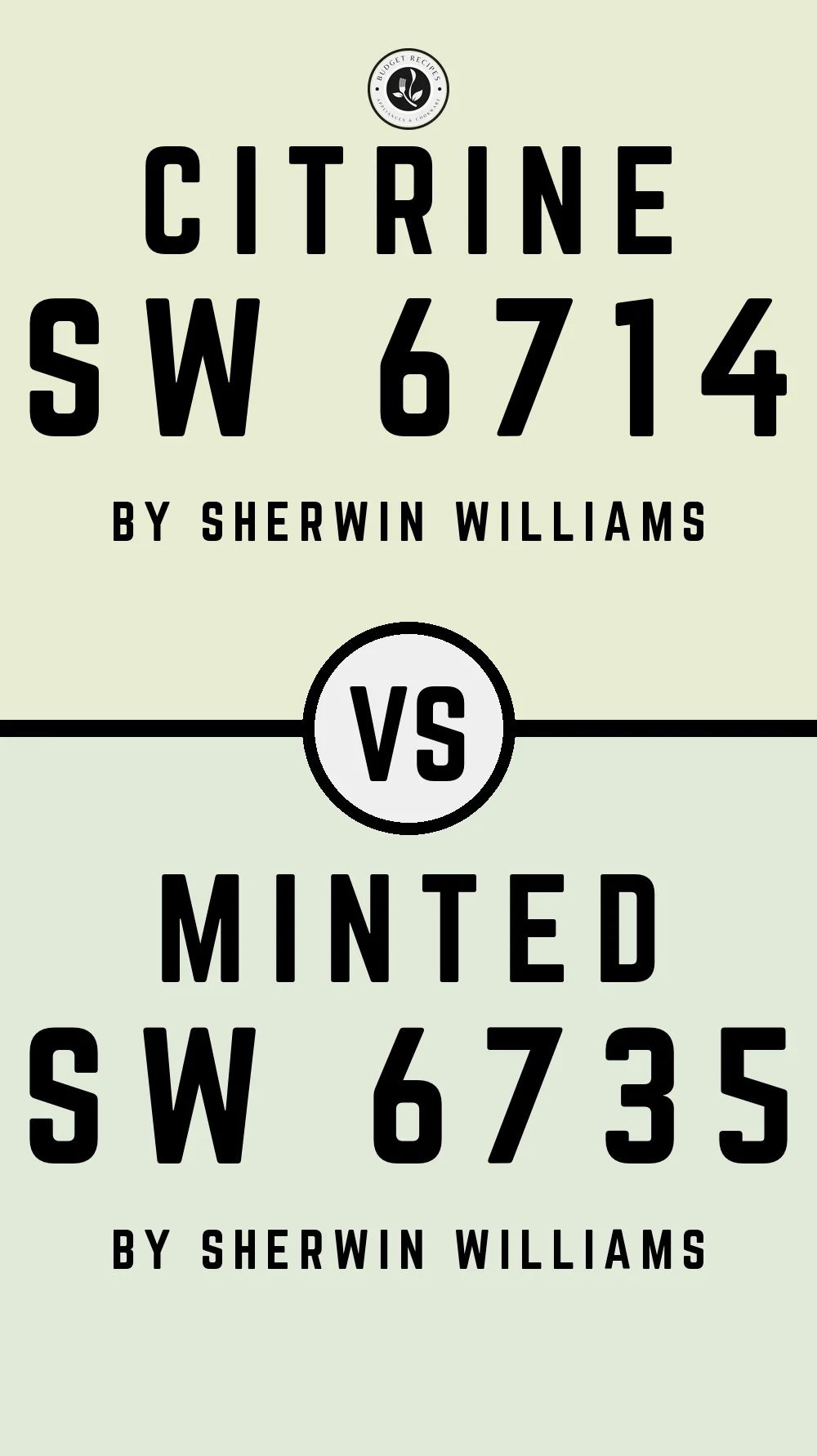 Citrine SW 6714 vs Minted SW 6735