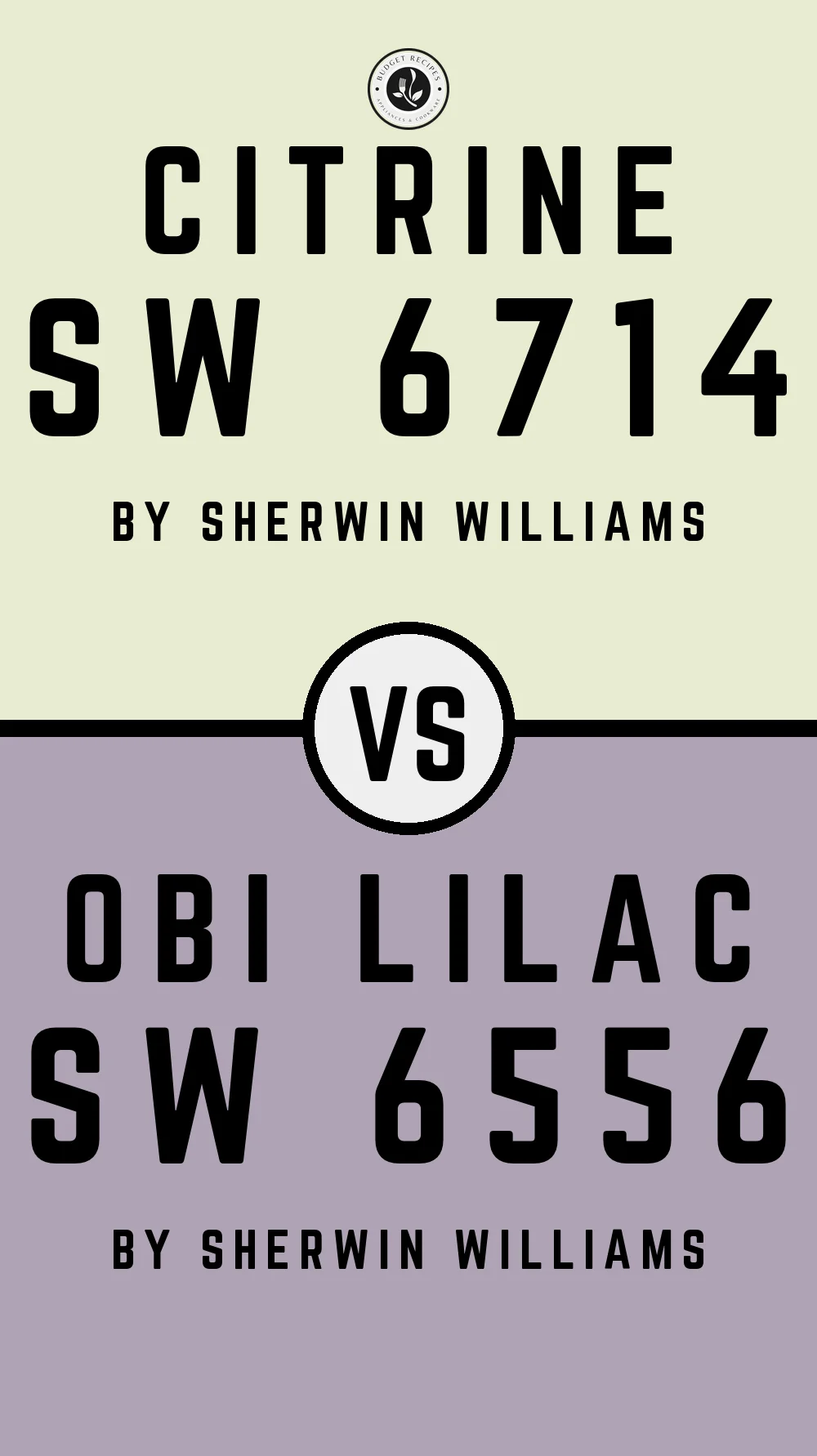 Citrine SW 6714 vs Obi Lilac SW 6556
