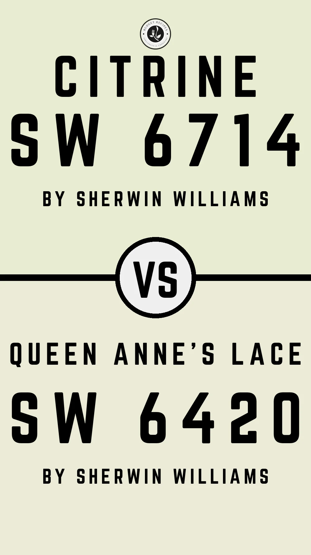 Citrine SW 6714 vs Queen Anne's Lace SW 6420