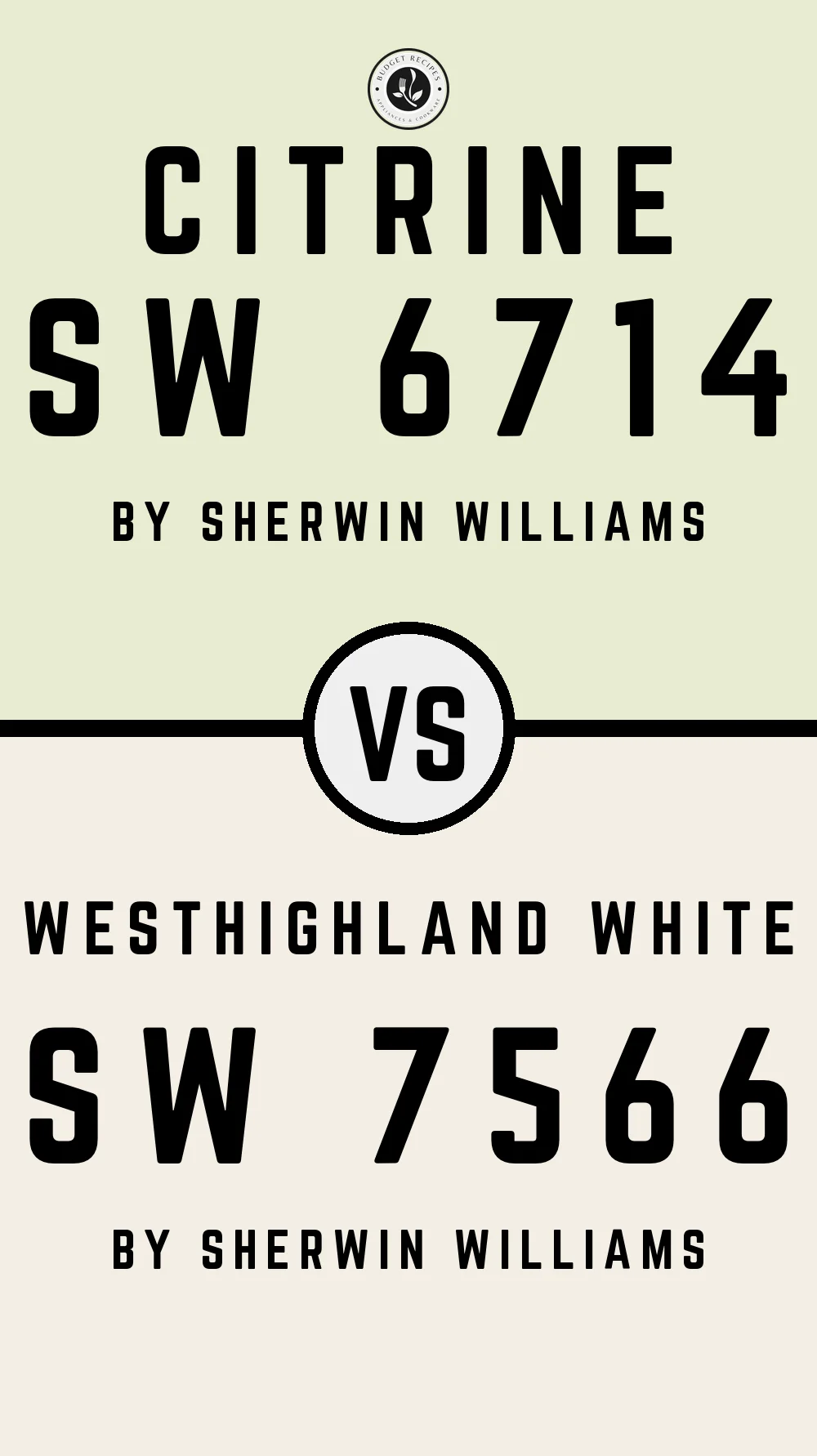 Citrine SW 6714 vs Westhighland White SW 7566