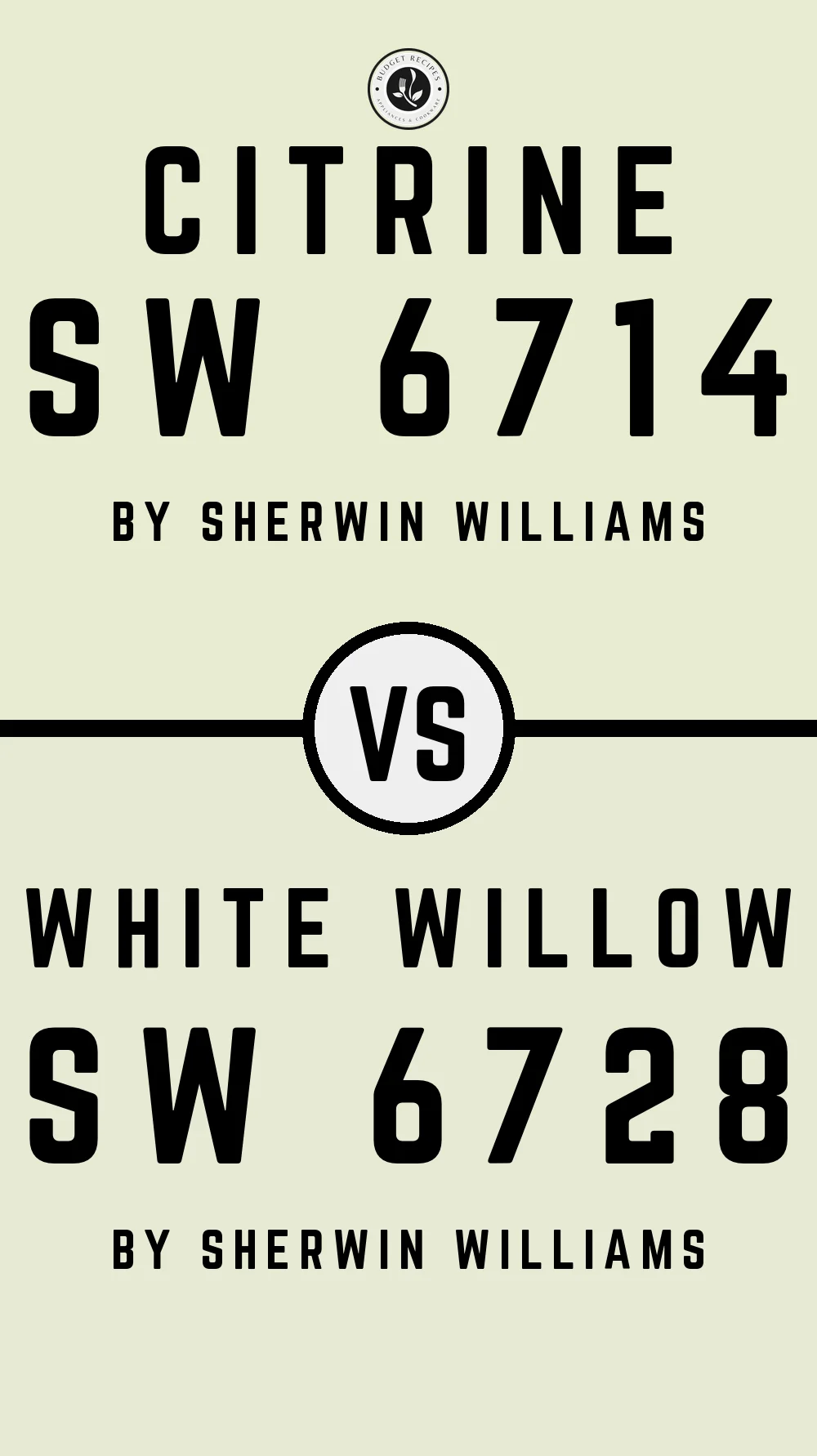 Citrine SW 6714 vs White Willow SW 6728