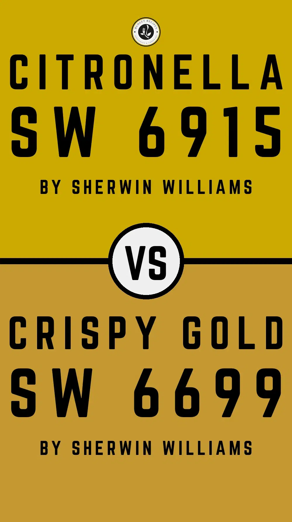 Citronella SW 6915 vs Crispy Gold SW 6699