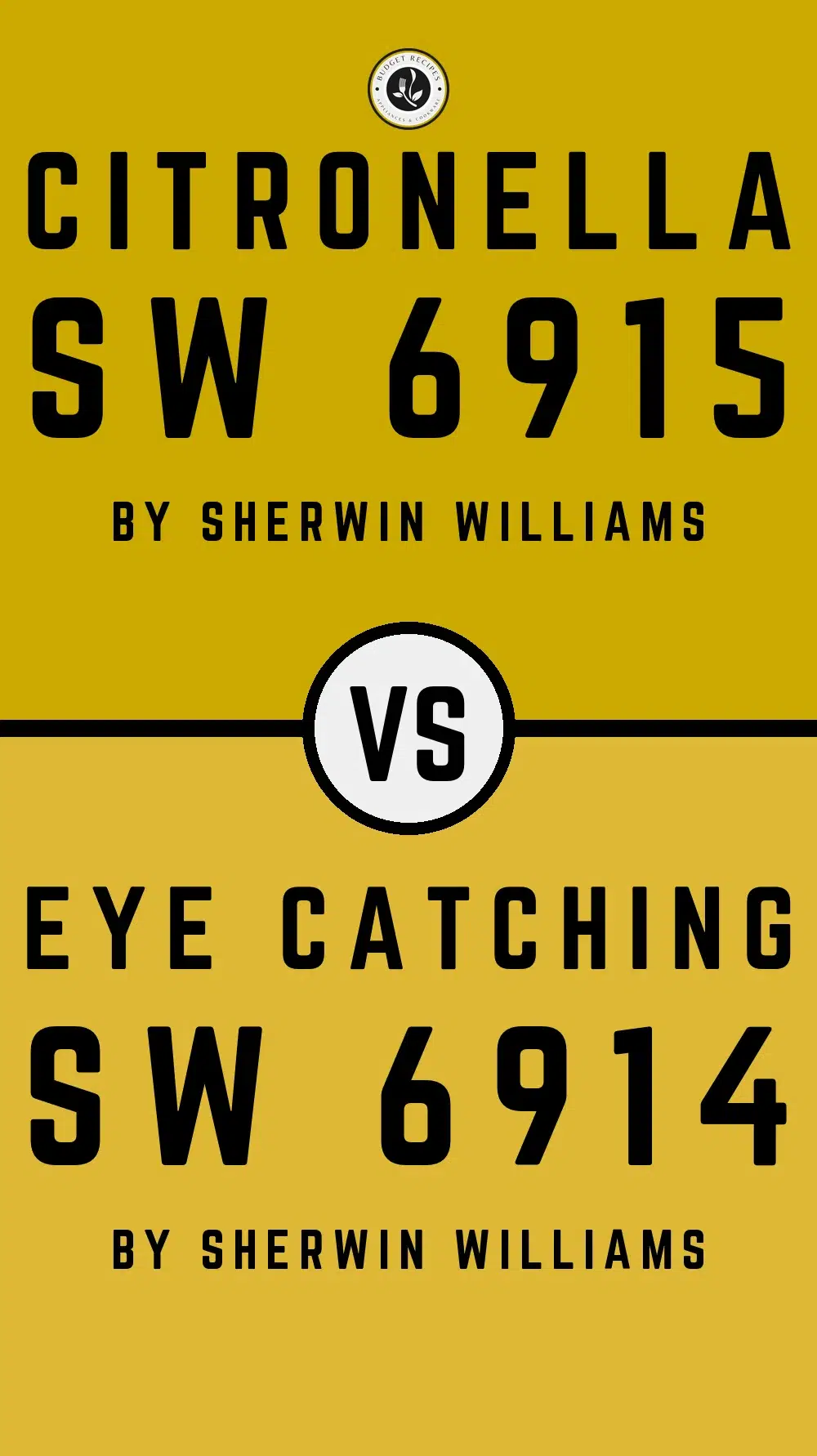 Citronella SW 6915 vs Eye Catching SW 6914