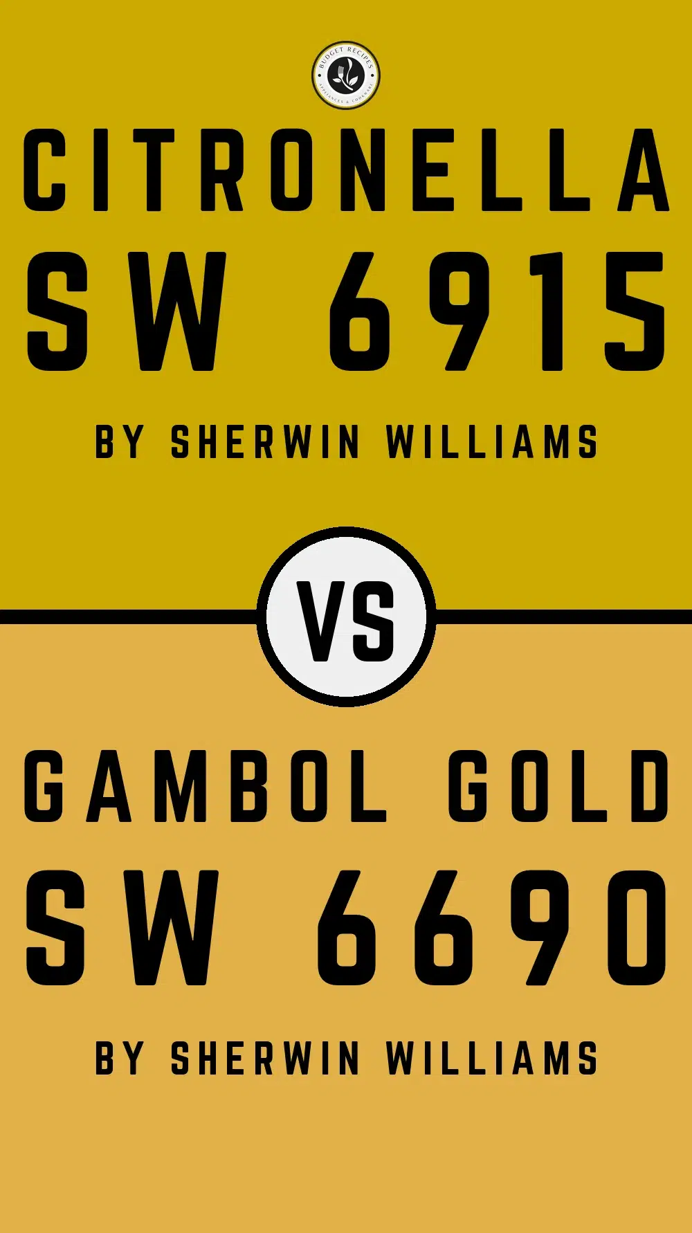 Citronella SW 6915 vs Gambol Gold SW 6690