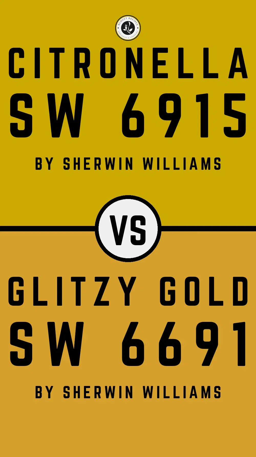 Citronella SW 6915 vs Glitzy Gold SW 6691