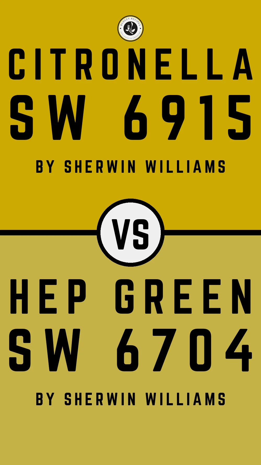 Citronella SW 6915 vs Hep Green SW 6704