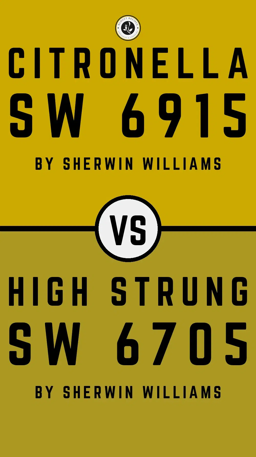 Citronella SW 6915 vs High Strung SW 6705