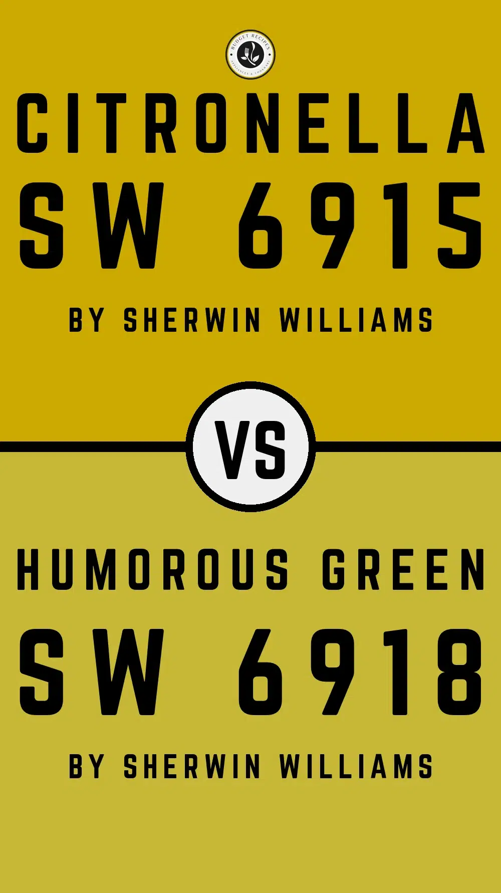 Citronella SW 6915 vs Humorous Green SW 6918