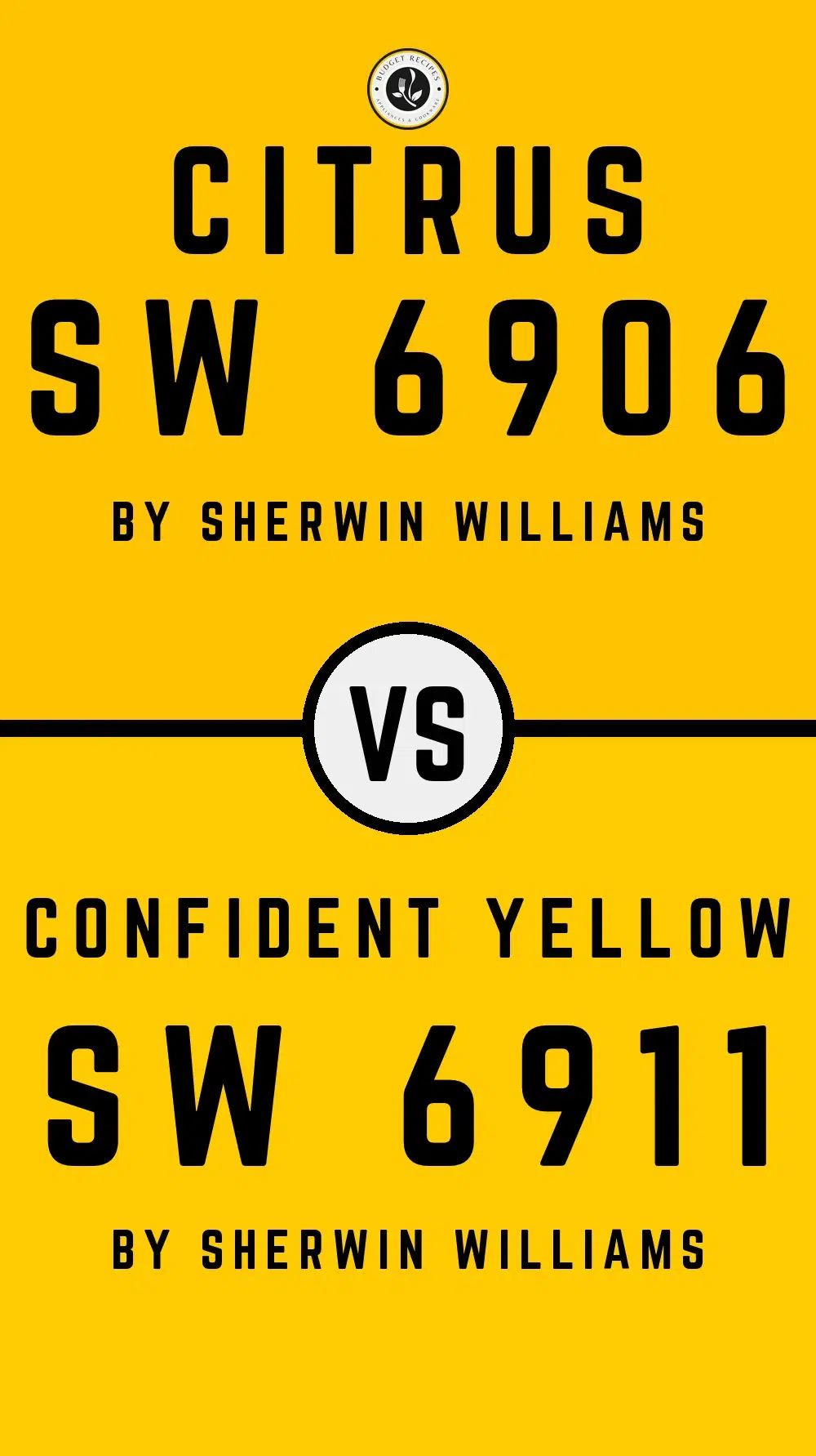 Citrus SW 6906 vs Confident Yellow SW 6911