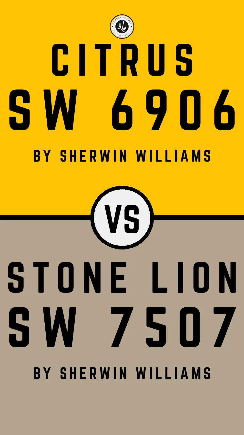 Citrus SW 6906 vs Stone Lion SW 7507