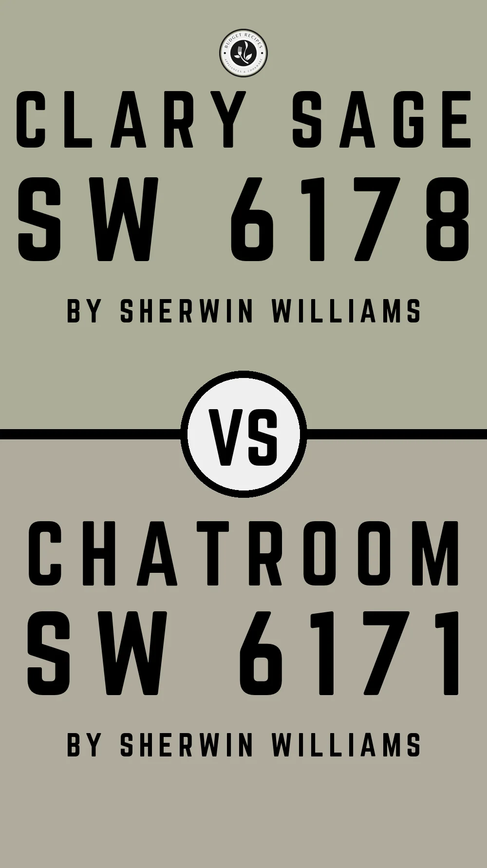 Clary Sage SW 6178 vs Chatroom SW 6171