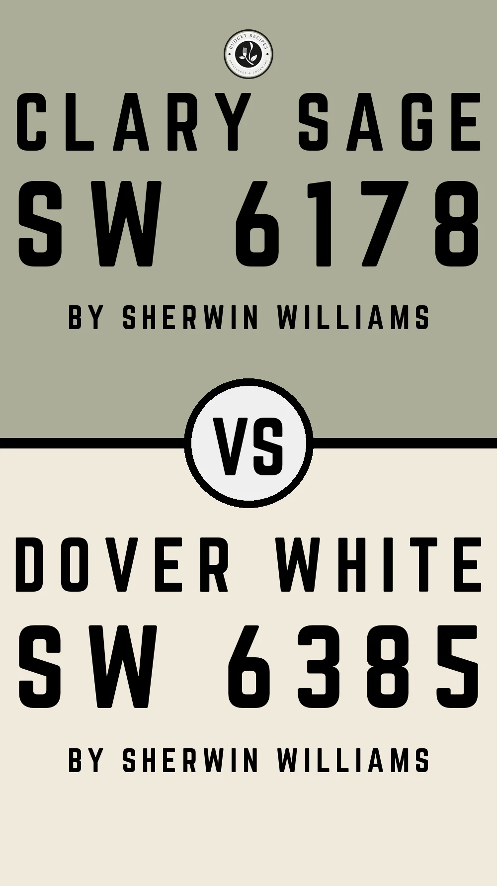 Clary Sage SW 6178 vs Dover White SW 6385