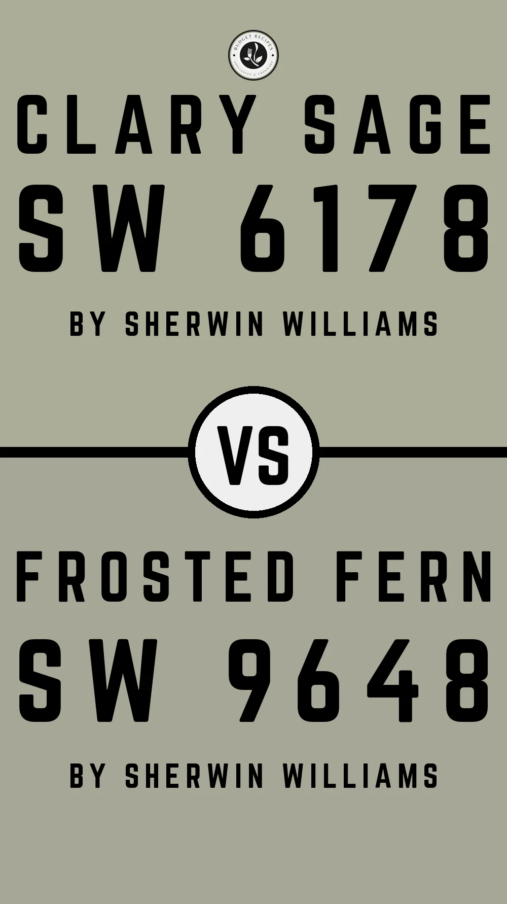 Clary Sage SW 6178 vs Frosted Fern SW 9648