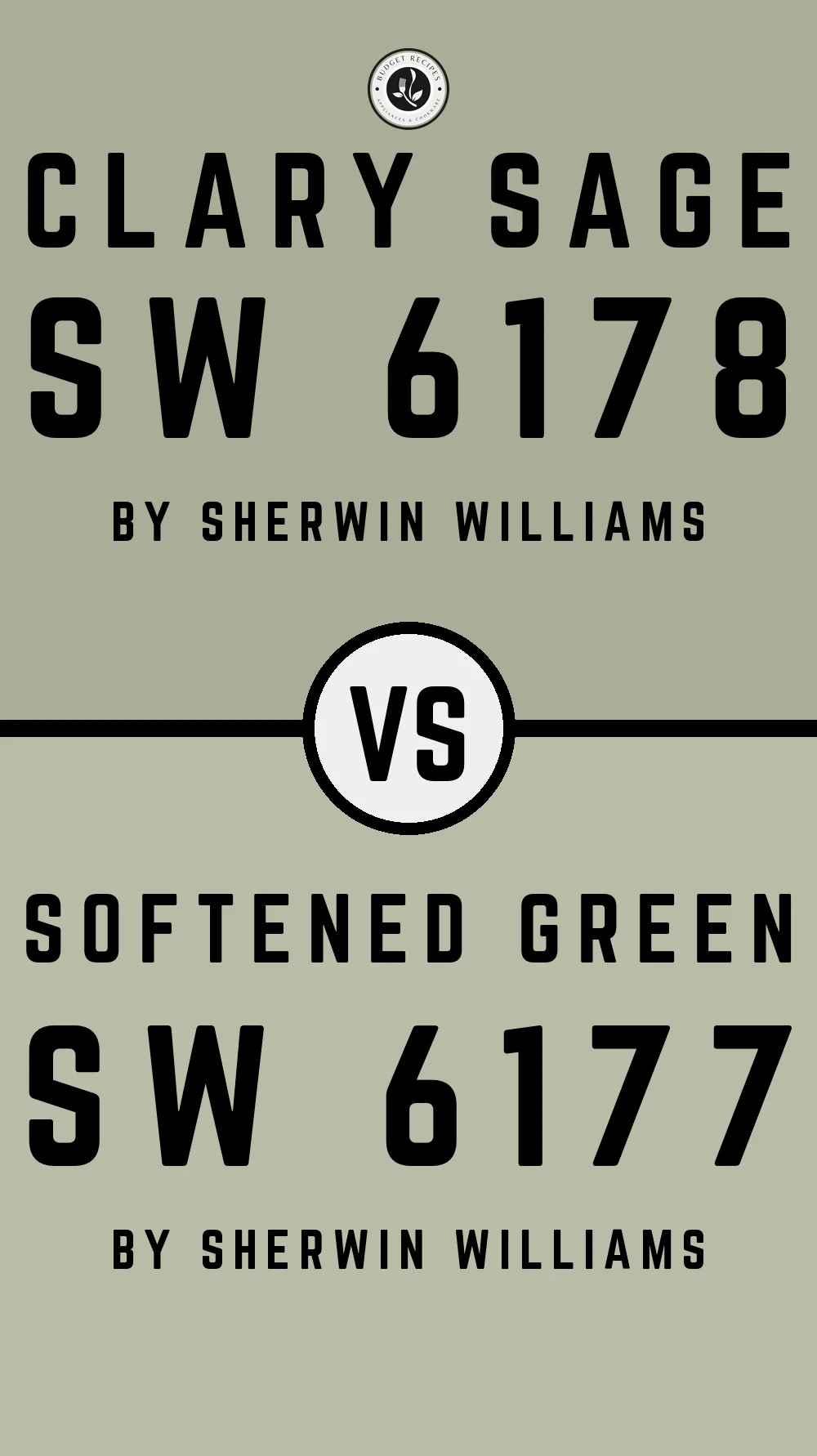 Clary Sage SW 6178 vs Softened Green SW 6177