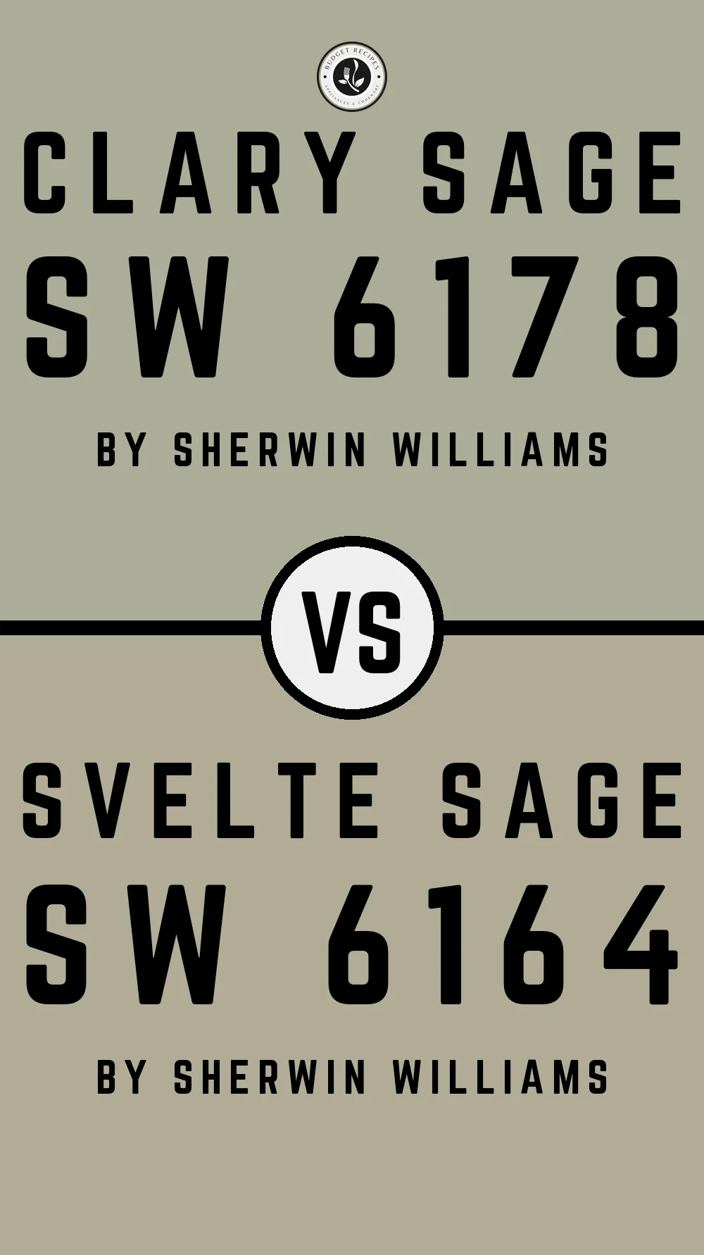 Clary Sage SW 6178 vs Svelte Sage SW 6164