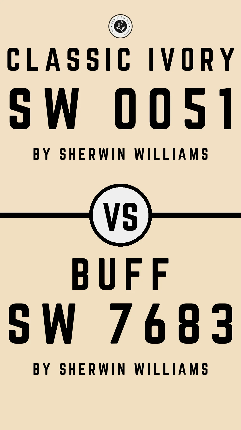 Classic Ivory SW 0051 vs Buff SW 7683