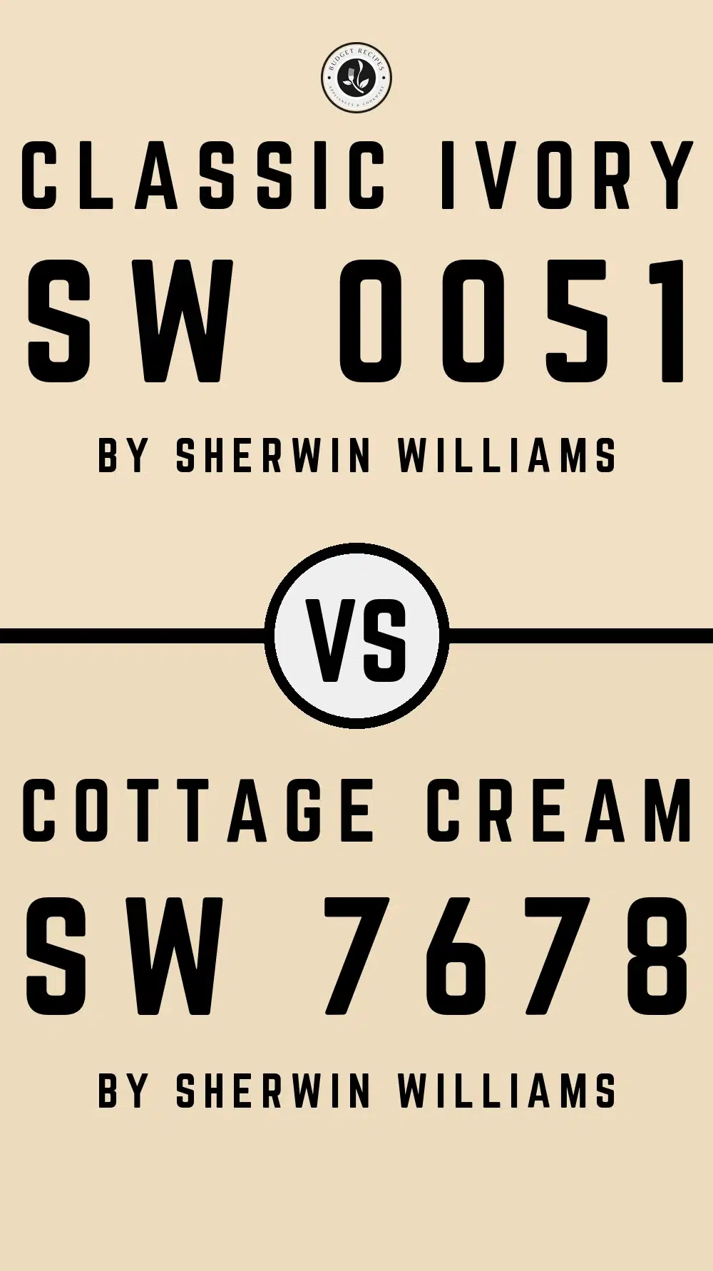 Classic Ivory SW 0051 vs Cottage Cream SW 7678