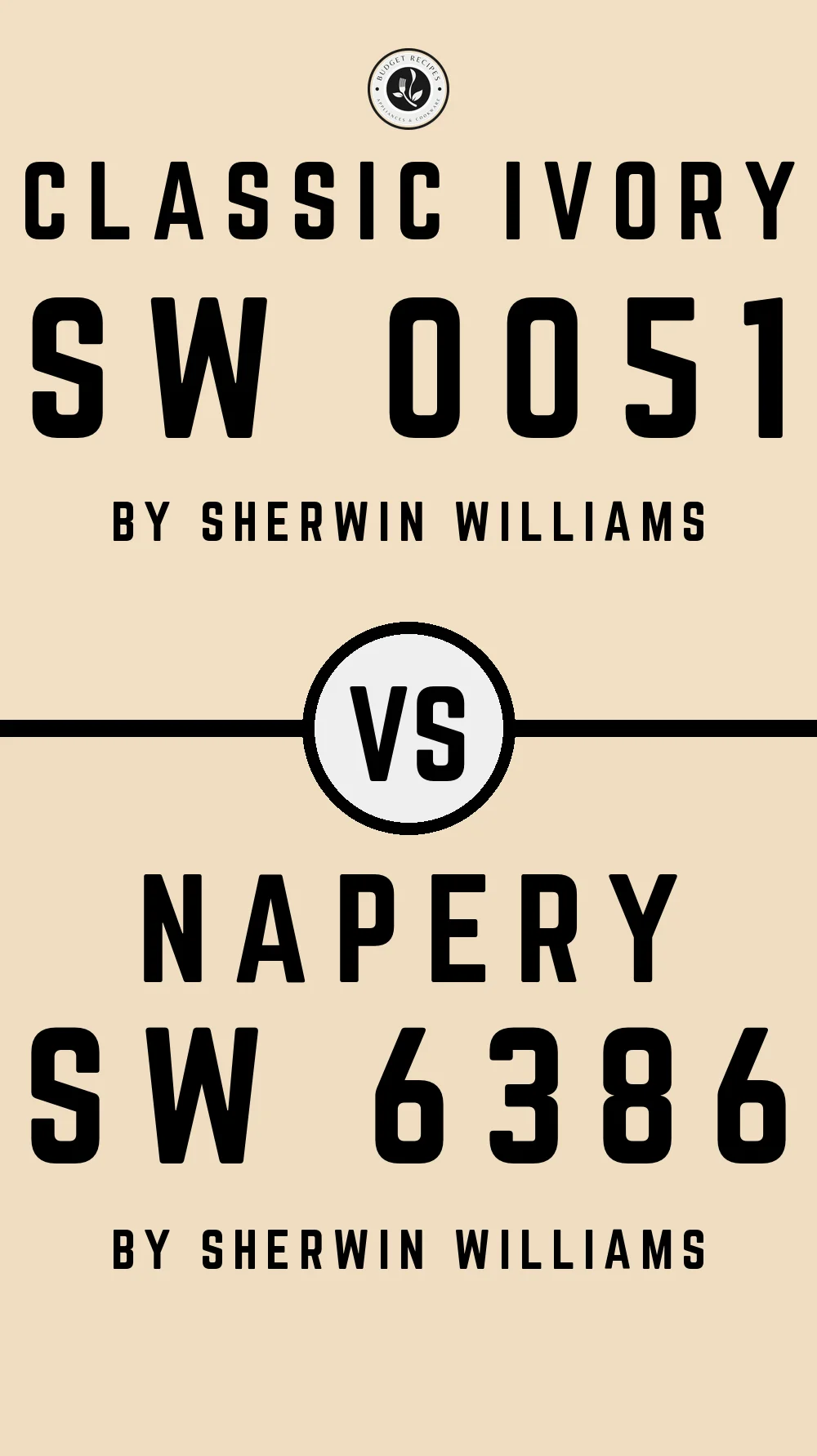 Classic Ivory SW 0051 vs Napery SW 6386