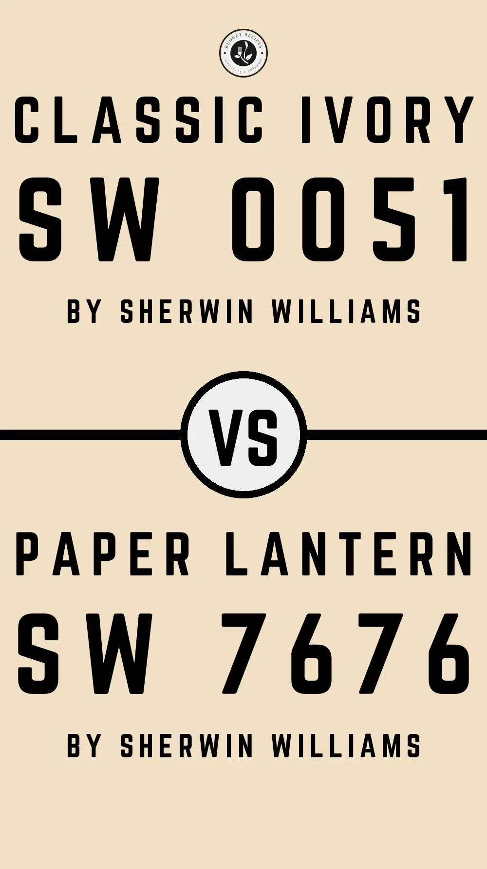 Classic Ivory SW 0051 vs Paper Lantern SW 7676