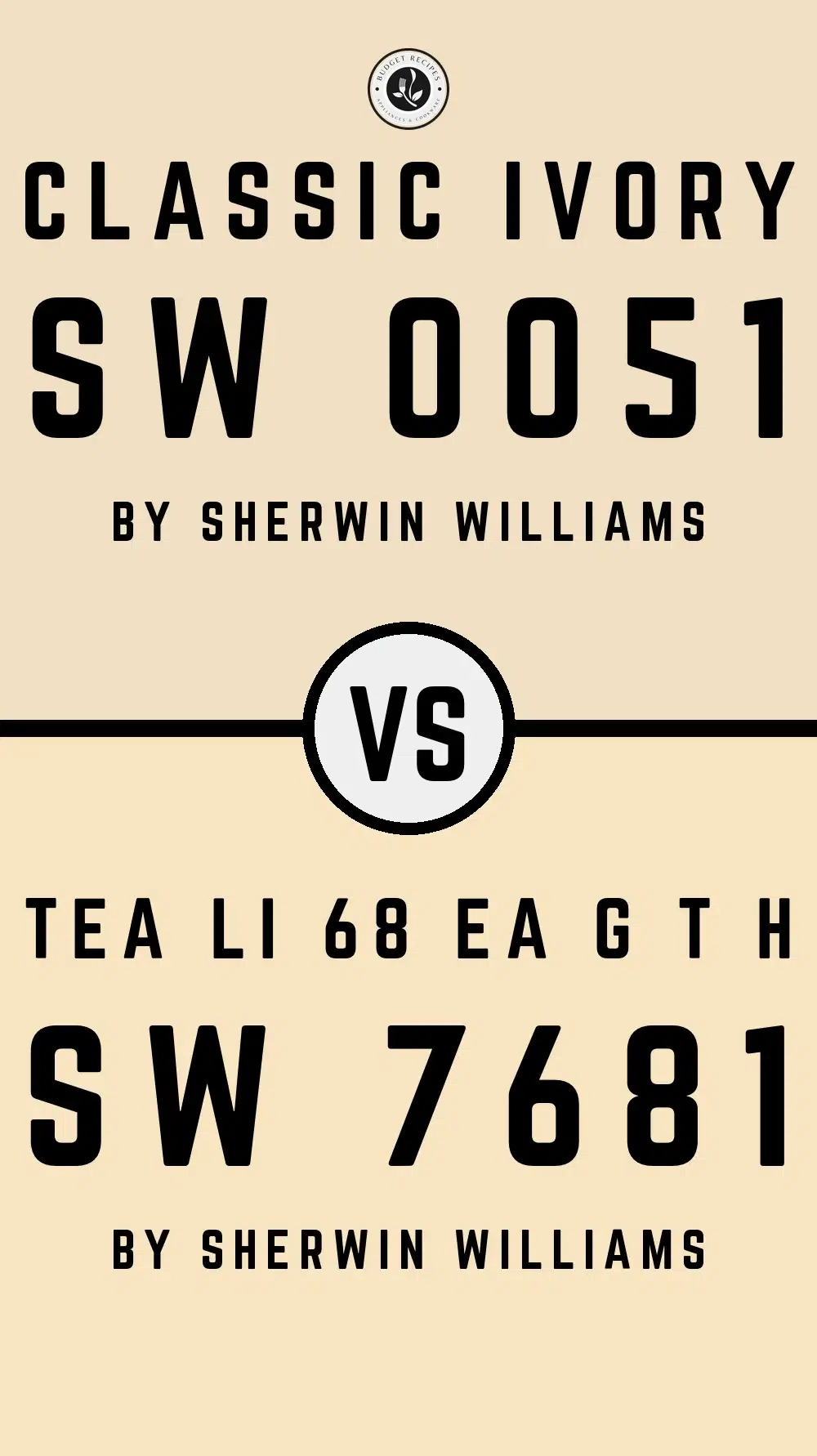 Classic Ivory SW 0051 vs Tea Li 68 ea g t h SW 7681