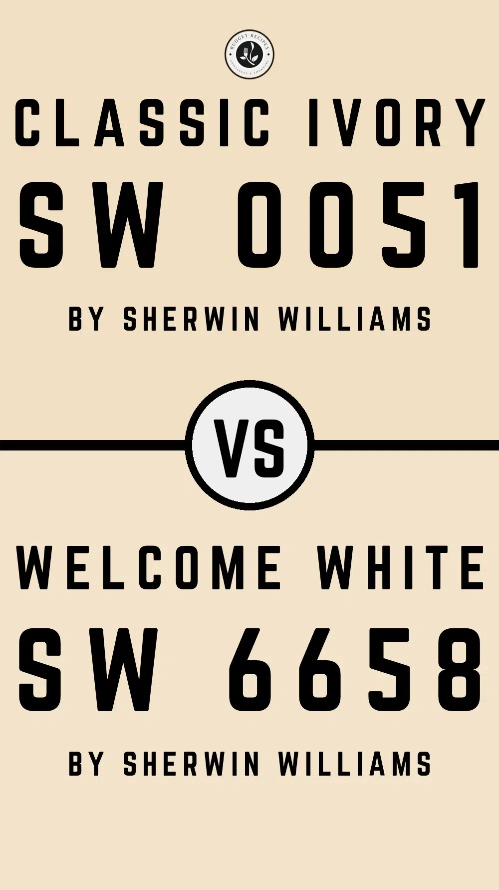 Classic Ivory SW 0051 vs Welcome White SW 6658
