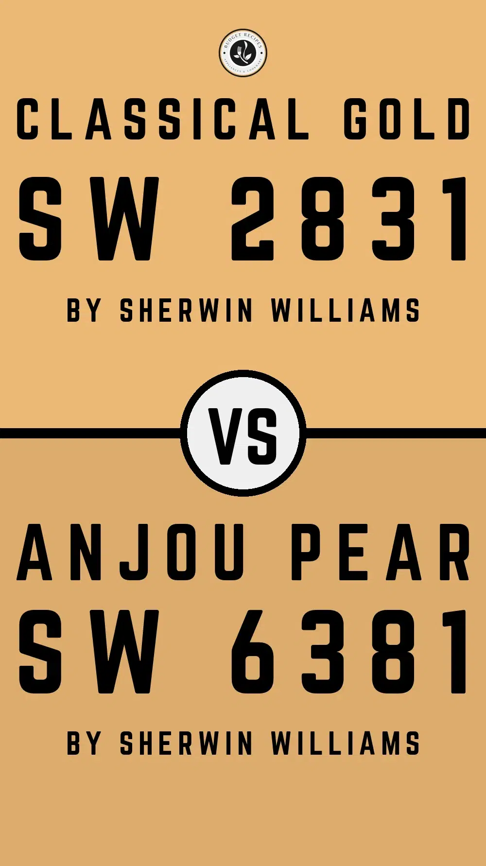 Classical Gold SW 2831 vs Anjou Pear SW 6381