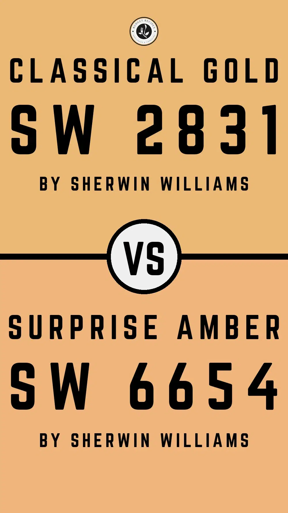 Classical Gold SW 2831 vs Surprise Amber SW 6654