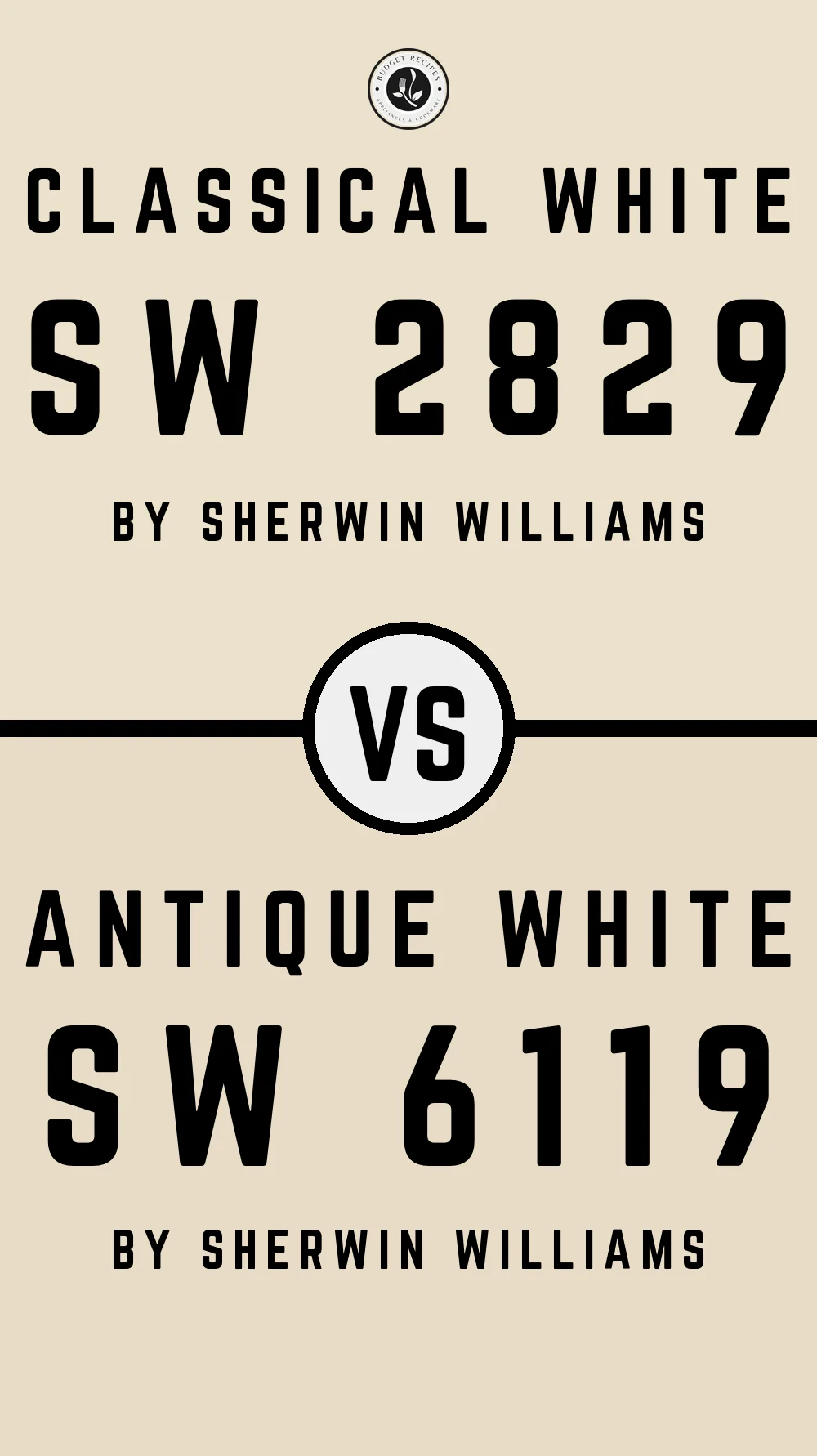 Classical White SW 2829 vs Antique White SW 6119