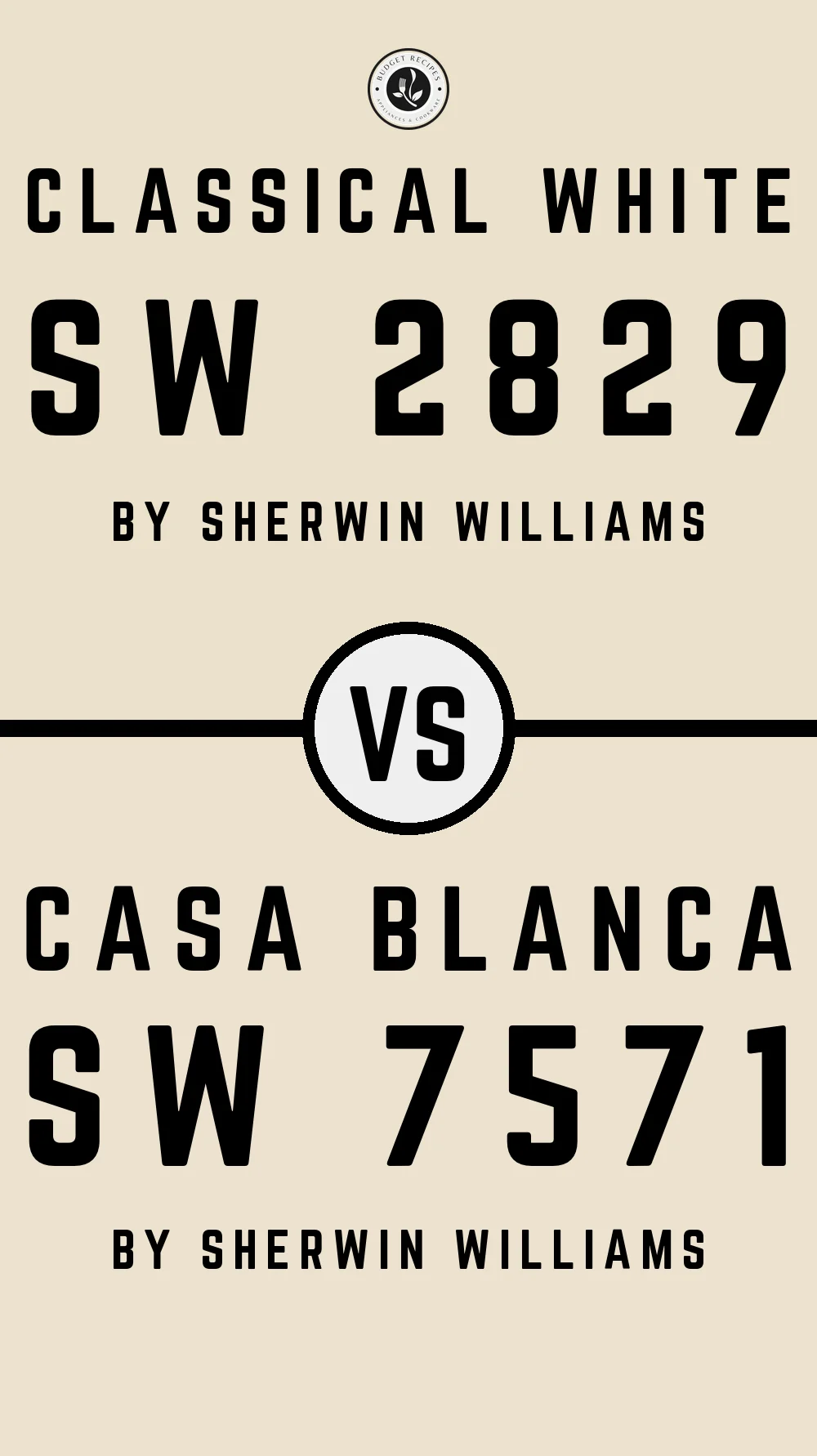 Classical White SW 2829 vs Casa Blanca SW 7571