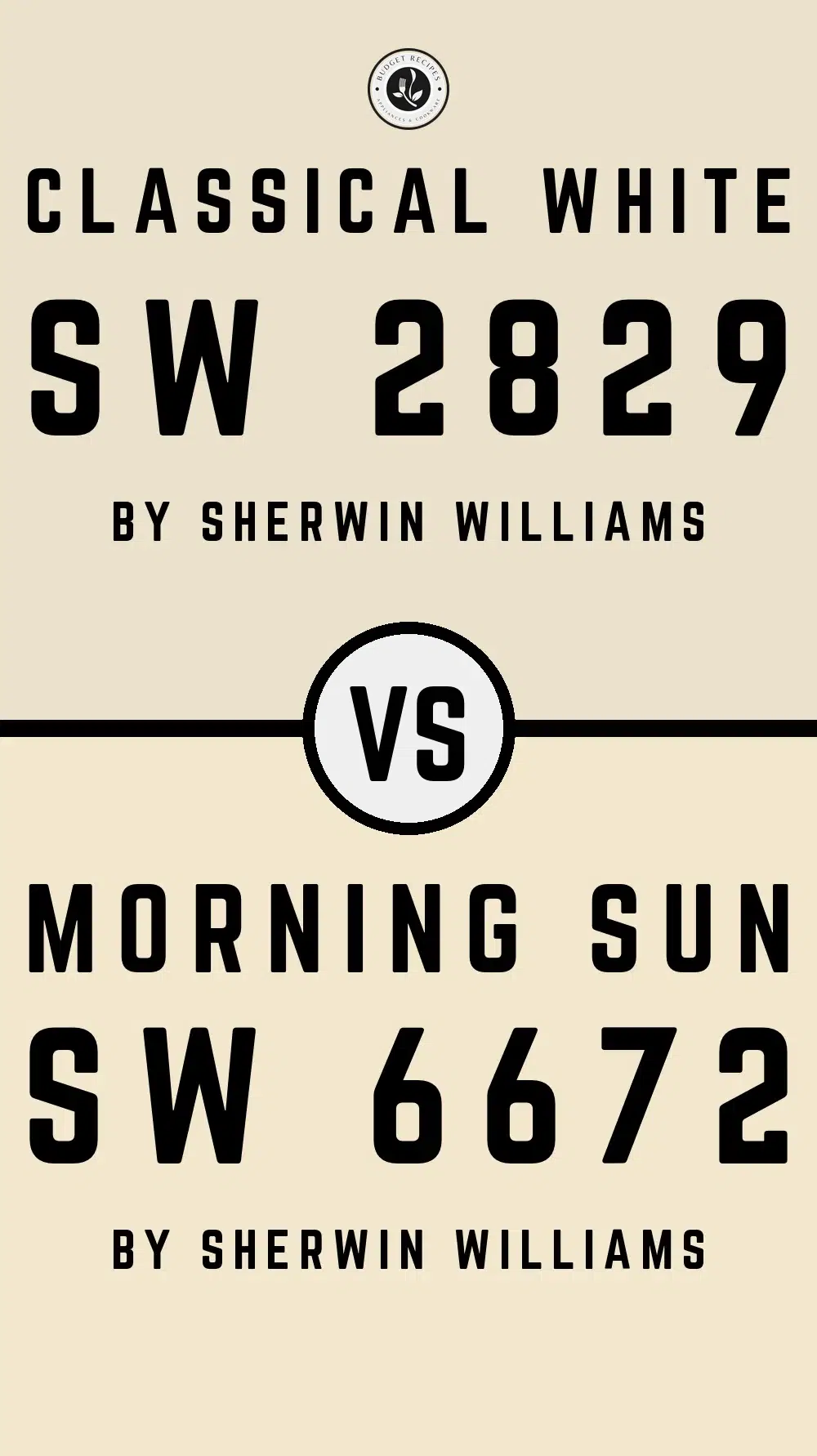 Classical White SW 2829 vs Morning Sun SW 6672