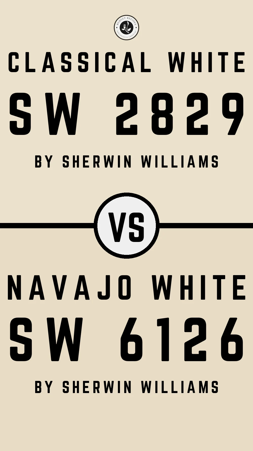 Classical White SW 2829 vs Navajo White SW 6126