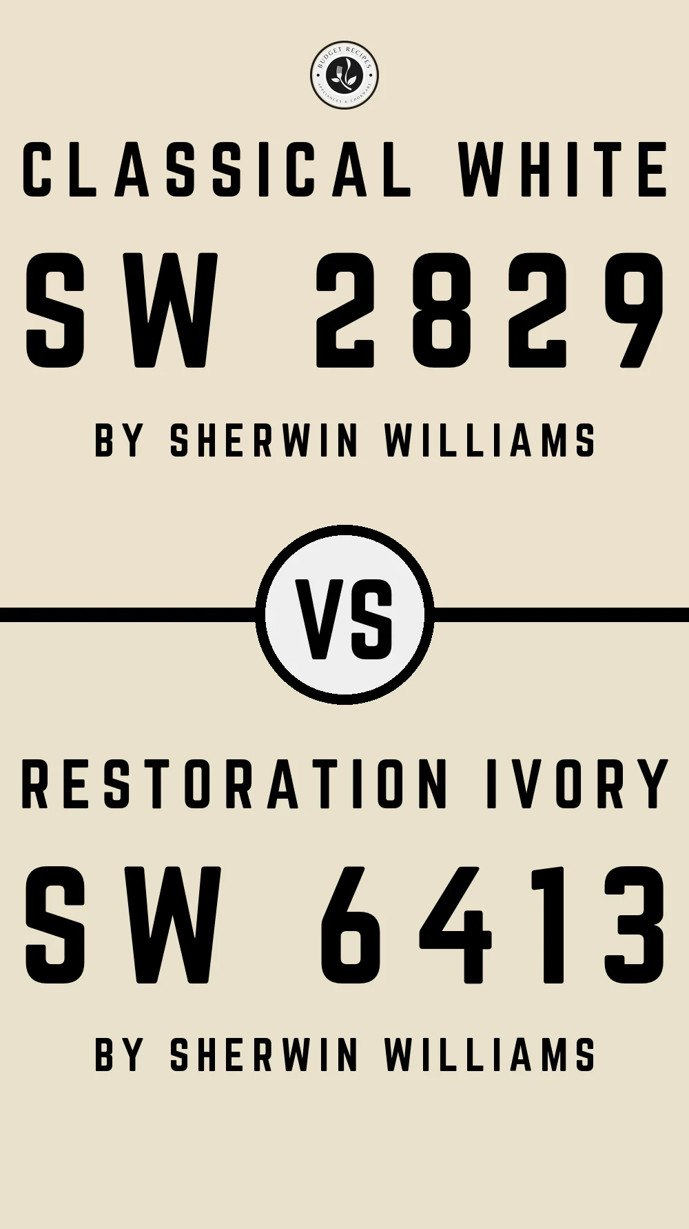 Classical White SW 2829 vs Restoration Ivory SW 6413