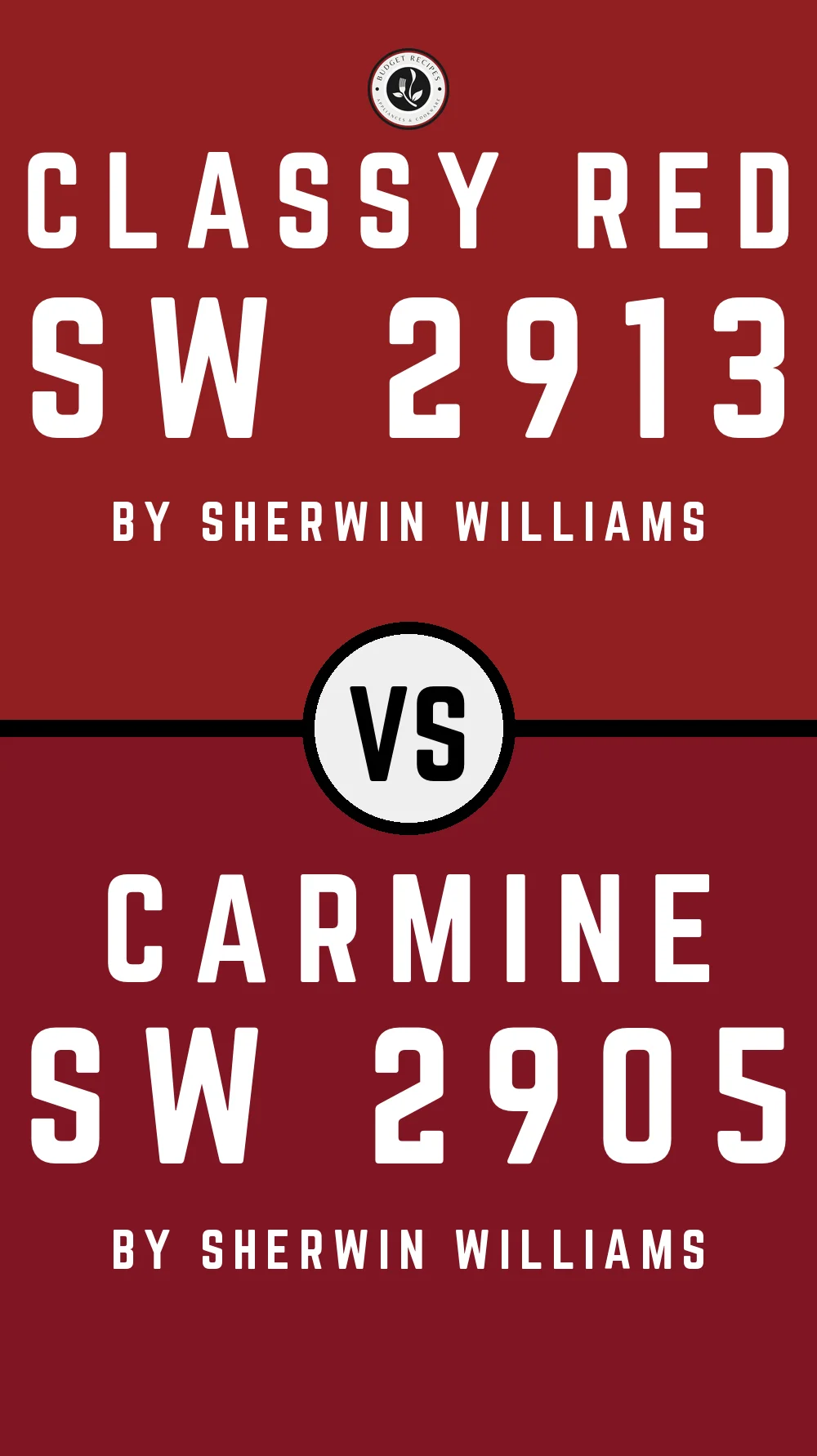 Classy Red SW 2913 vs Carmine SW 2905
