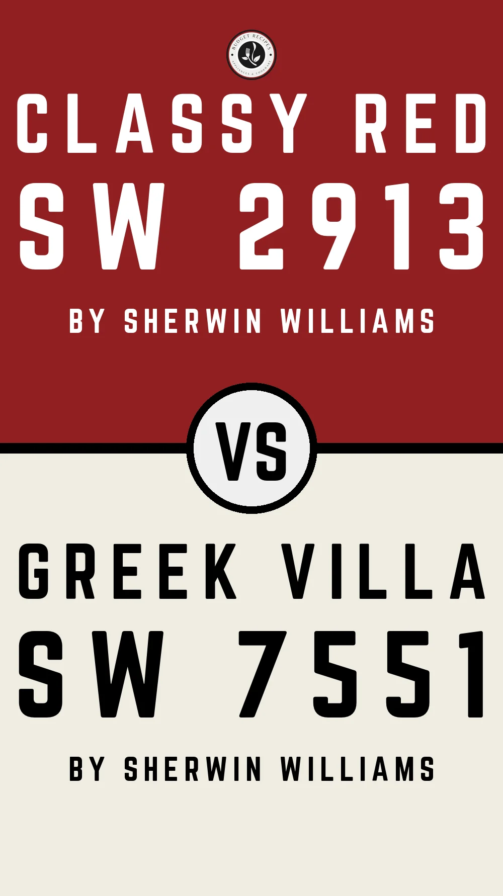 Classy Red SW 2913 vs Greek Villa SW 7551