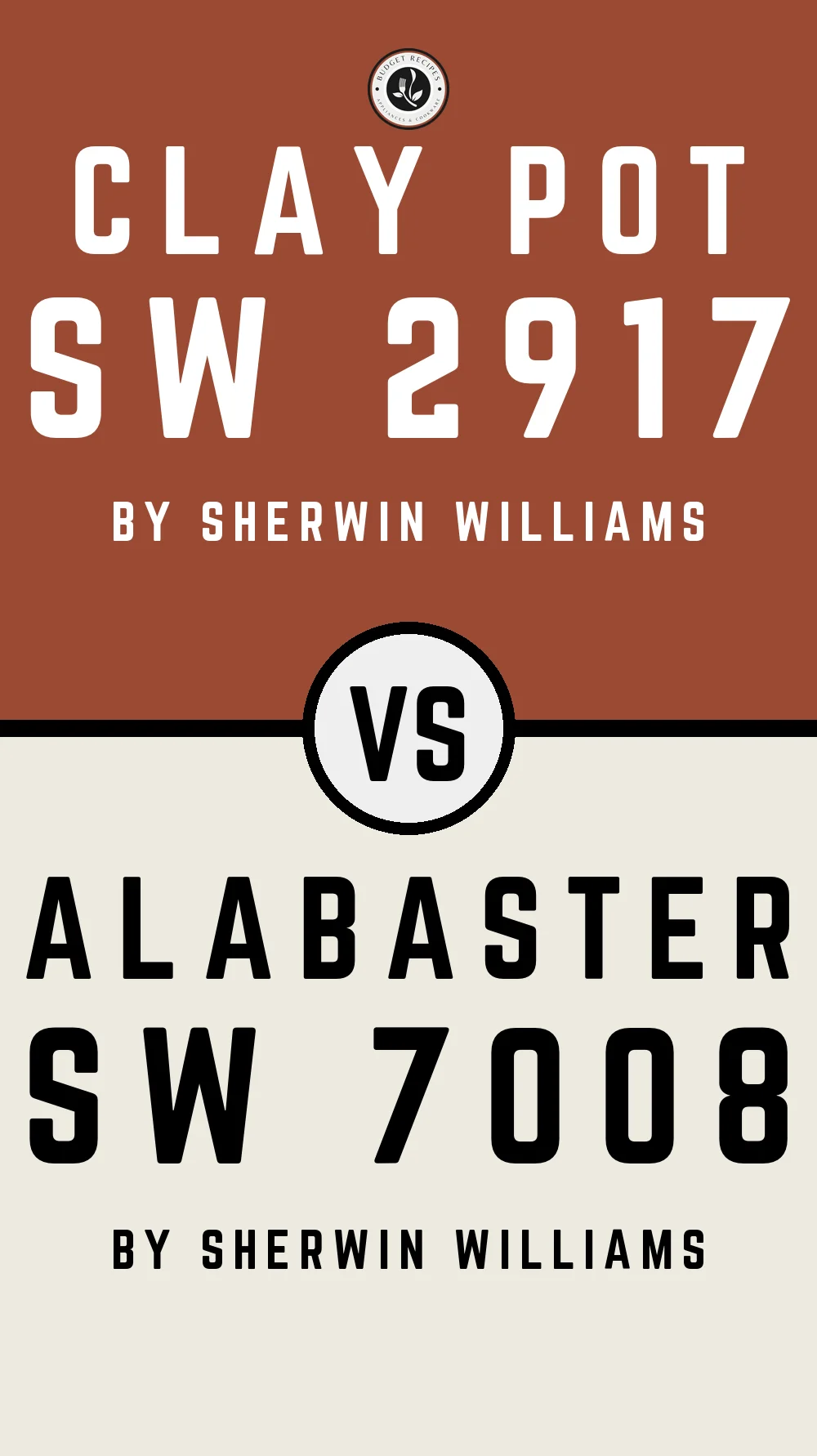 Clay Pot SW 2917 vs Alabaster SW 7008