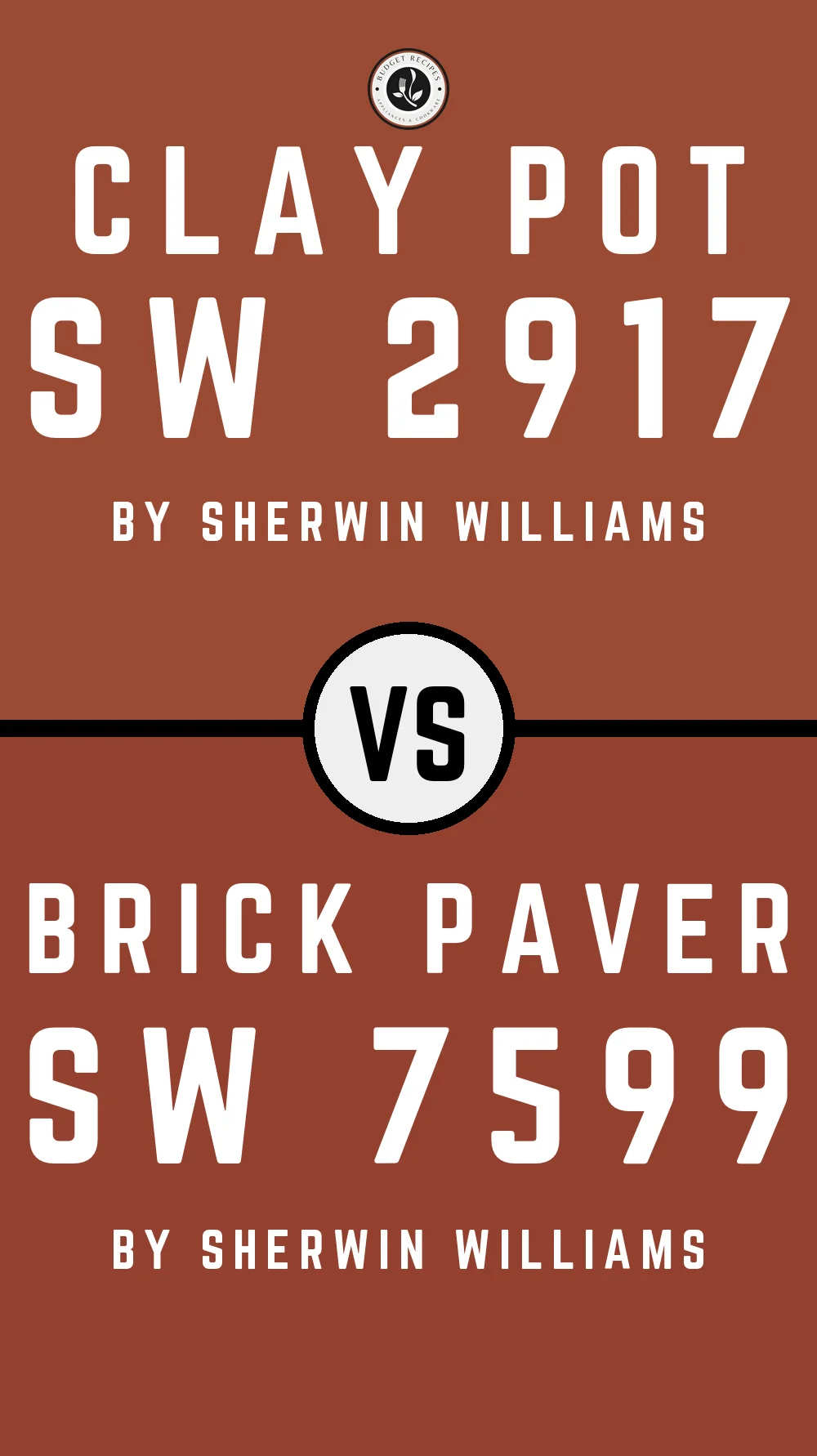 Clay Pot SW 2917 vs Brick Paver SW 7599