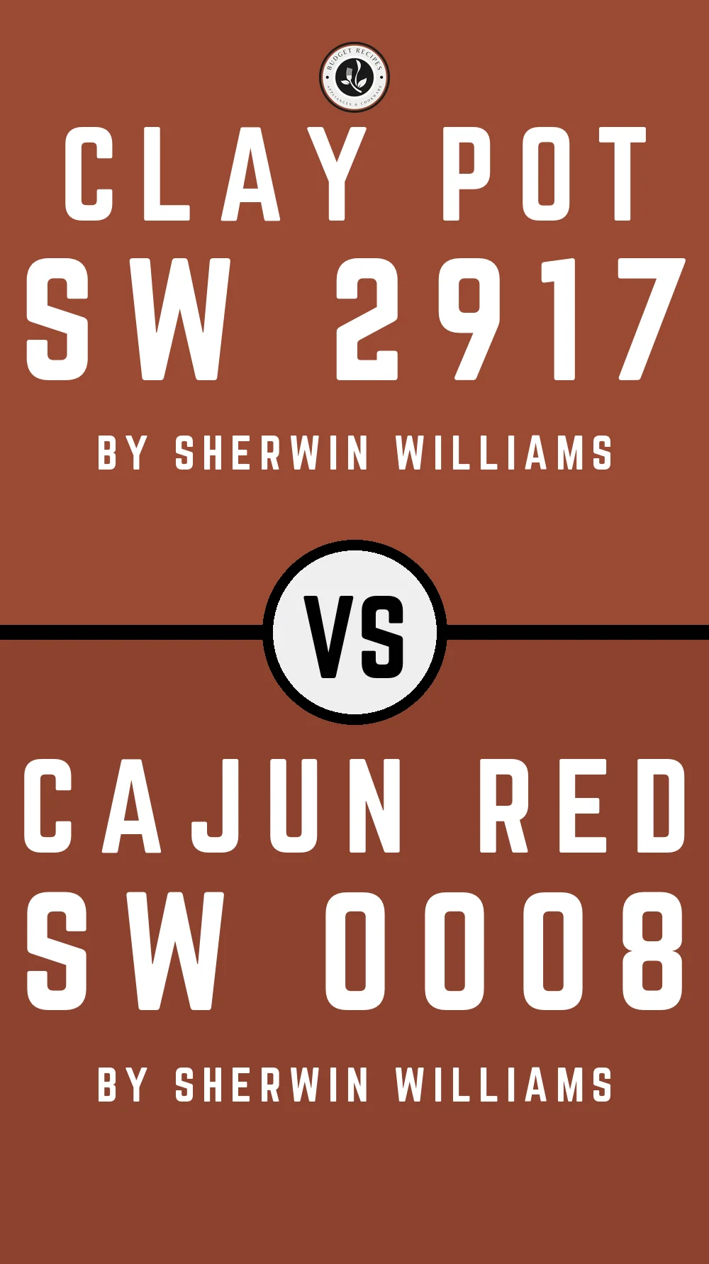 Clay Pot SW 2917 vs Cajun Red SW 0008