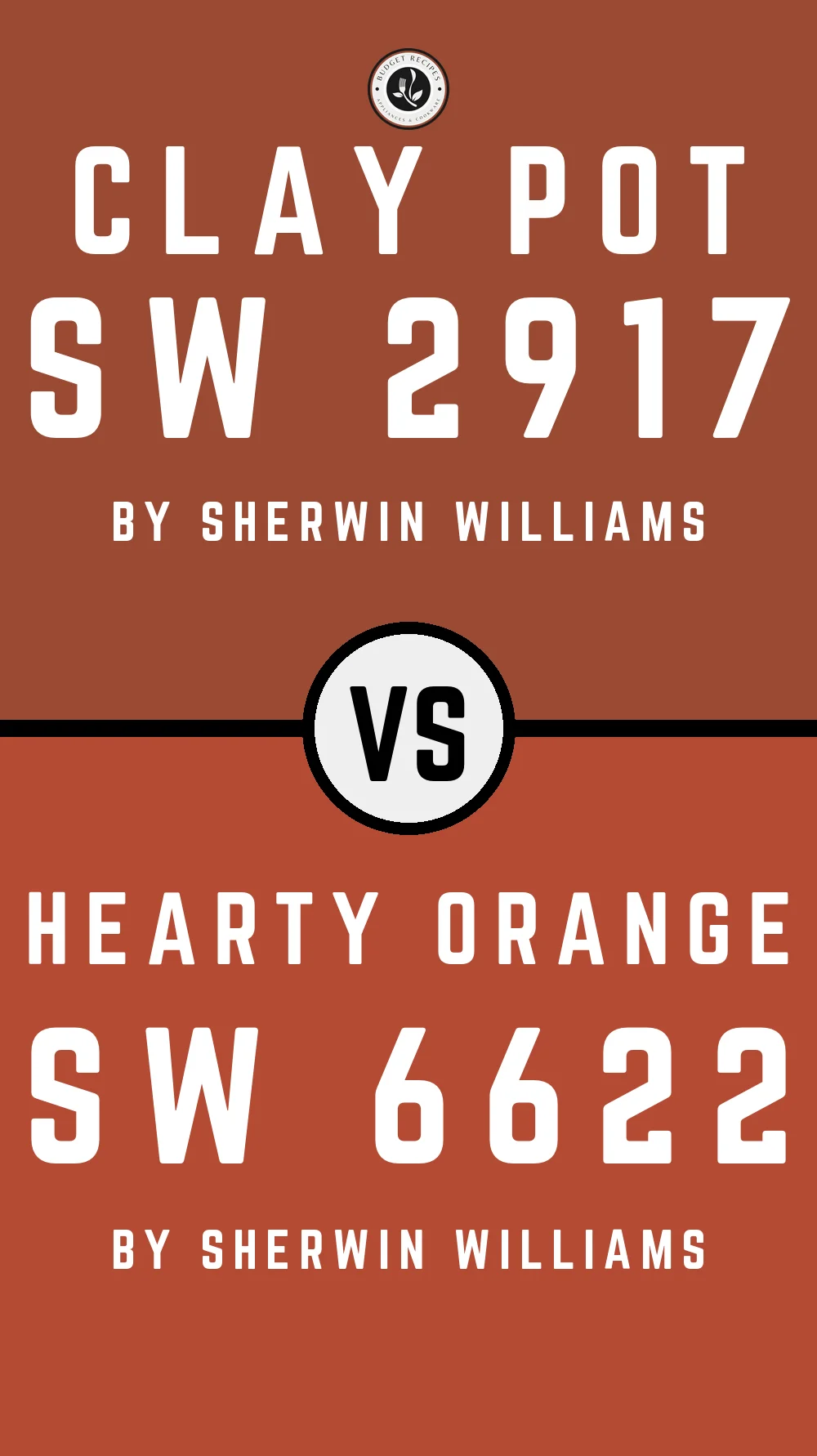 Clay Pot SW 2917 vs Hearty Orange SW 6622