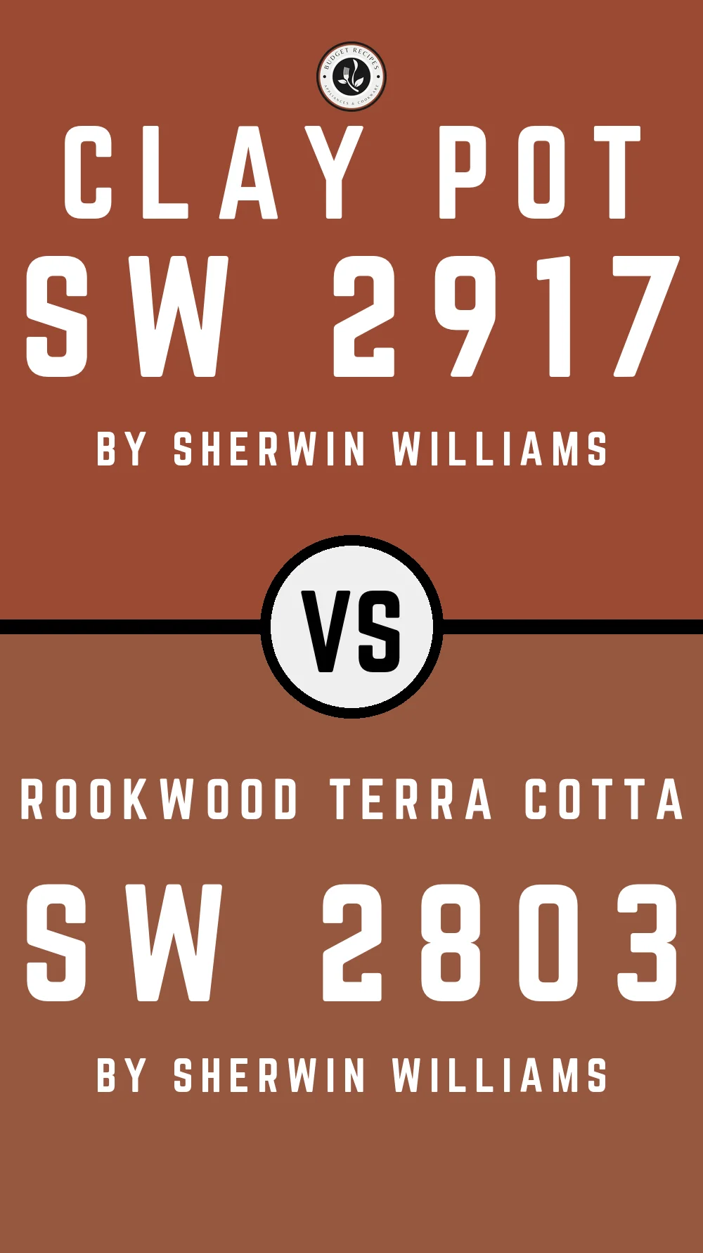 Clay Pot SW 2917 vs Rookwood Terra Cotta SW 2803