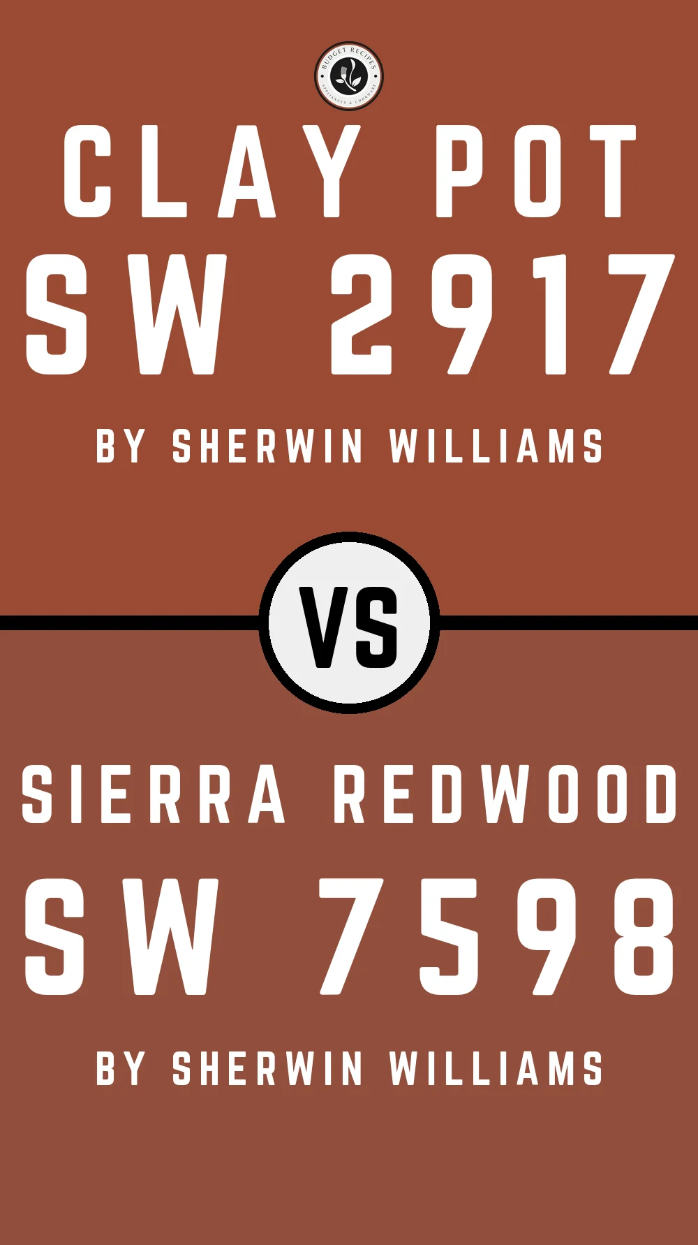 Clay Pot SW 2917 vs Sierra Redwood SW 7598