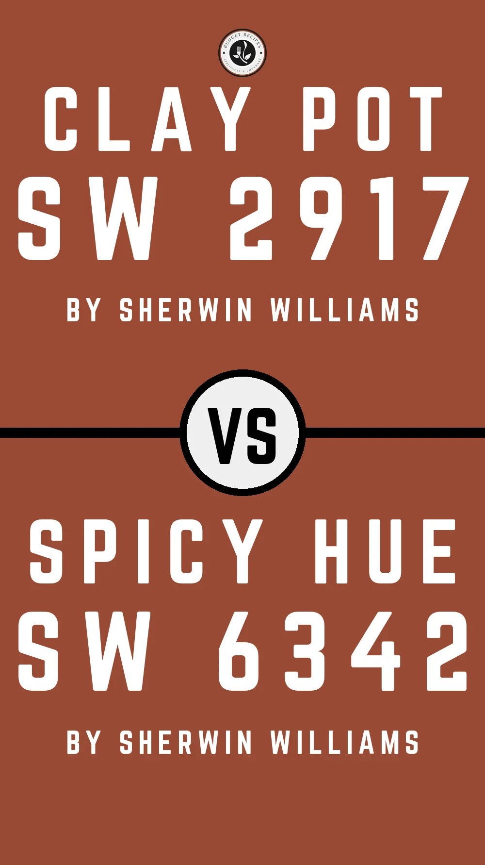 Clay Pot SW 2917 vs Spicy Hue SW 6342